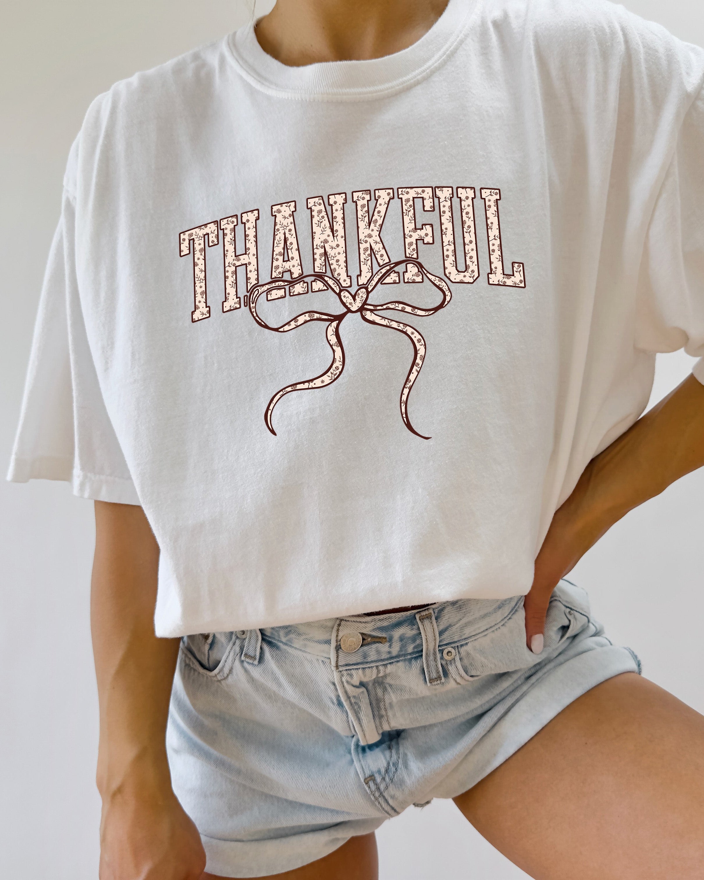Thankful Christian Fall Thanksgiving day Christmas Autumn Comfort Colors Garment Dyed T Shirt
