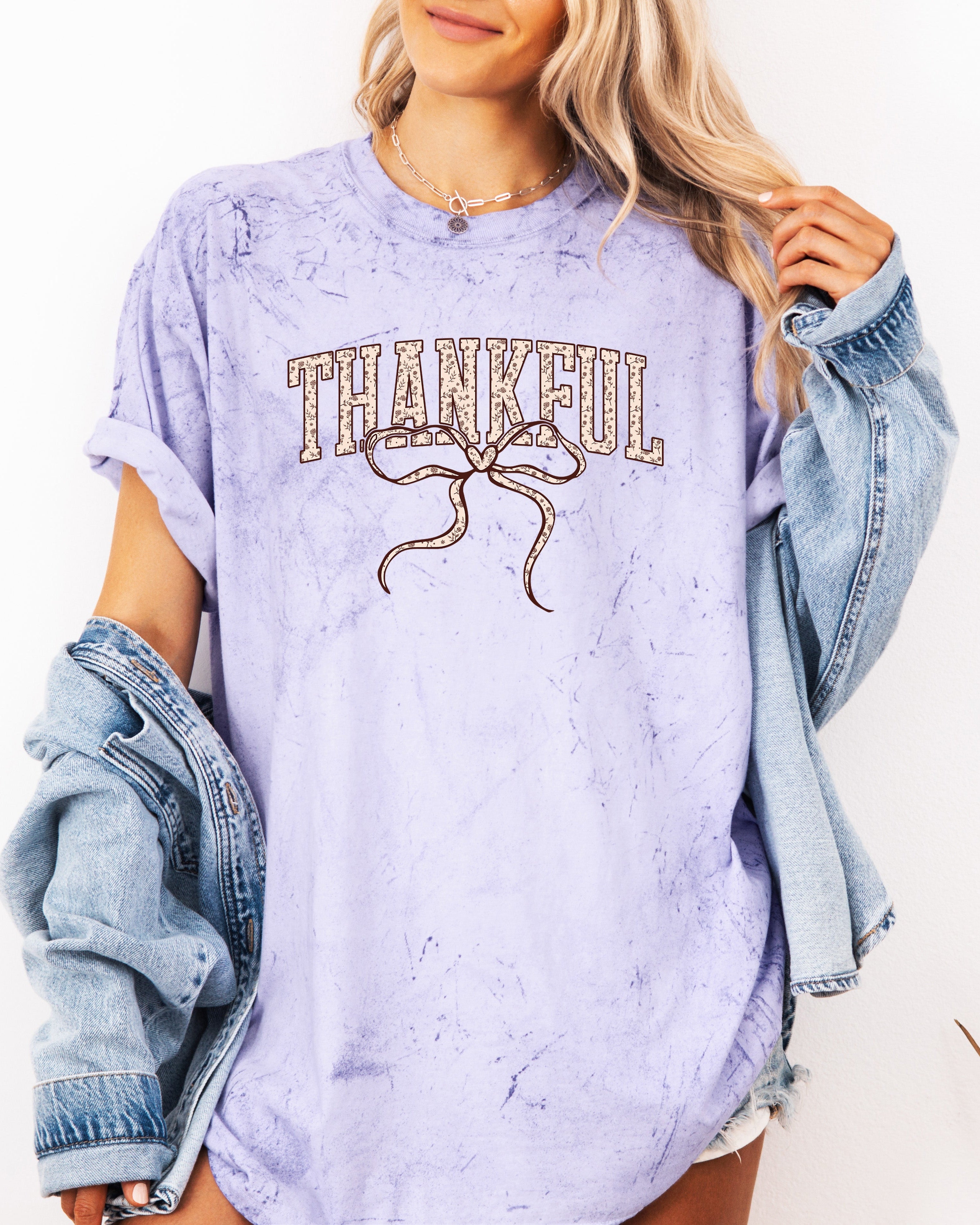 Thankful Christian Fall Thanksgiving day Christmas Autumn Comfort Colors Garment Dyed T Shirt
