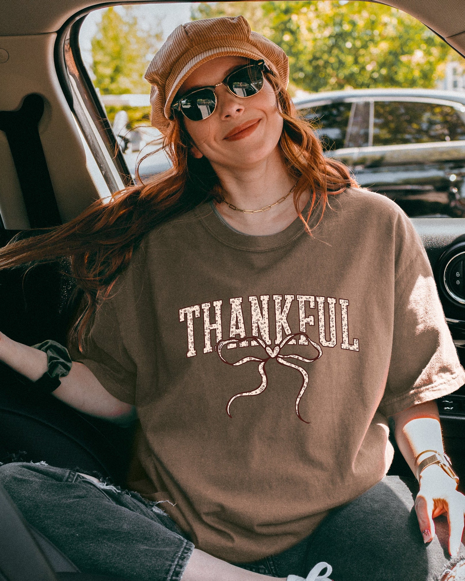 Thankful Christian Fall Thanksgiving day Christmas Autumn Comfort Colors Garment Dyed T Shirt