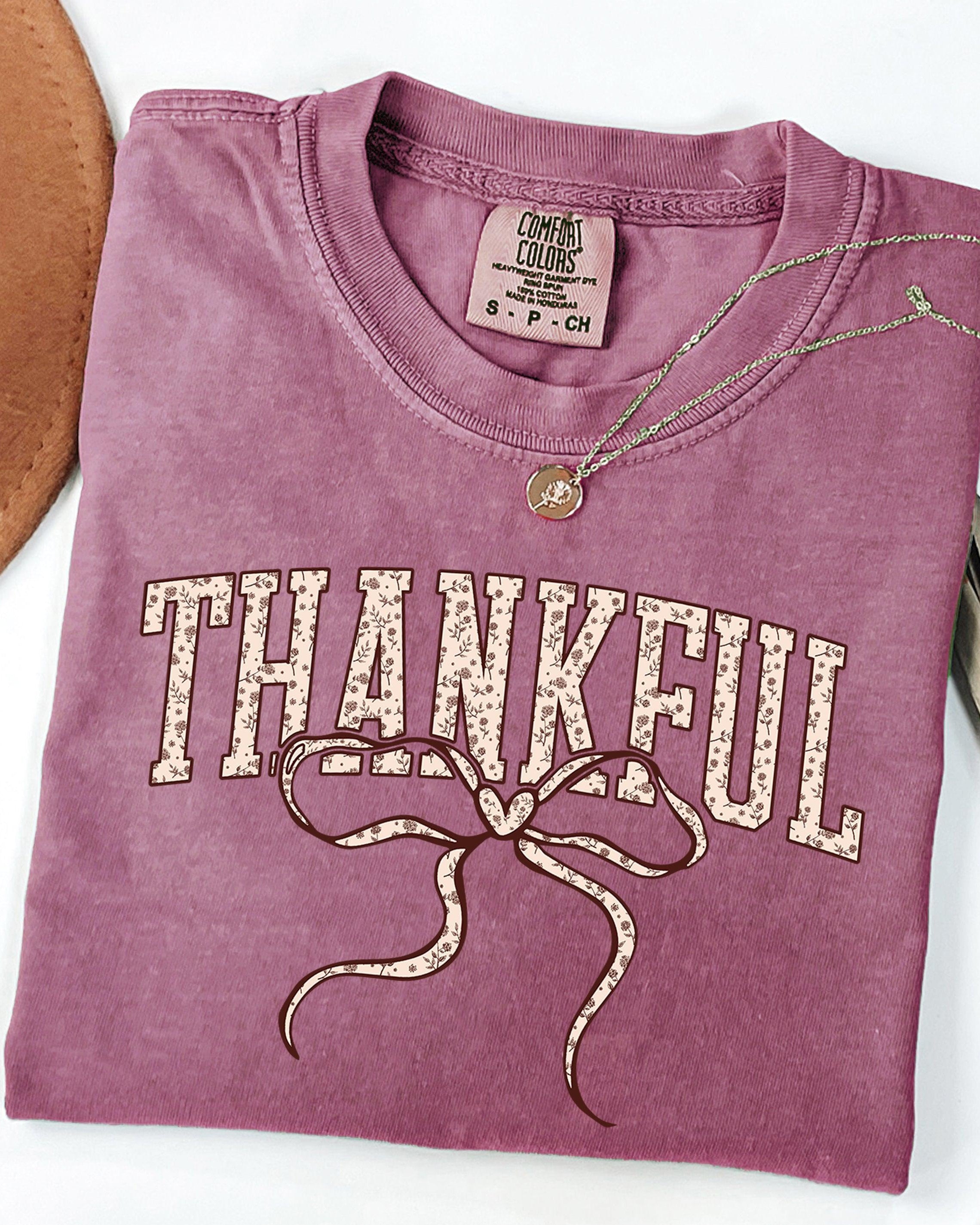 Thankful Christian Fall Thanksgiving day Christmas Autumn Comfort Colors Garment Dyed T Shirt
