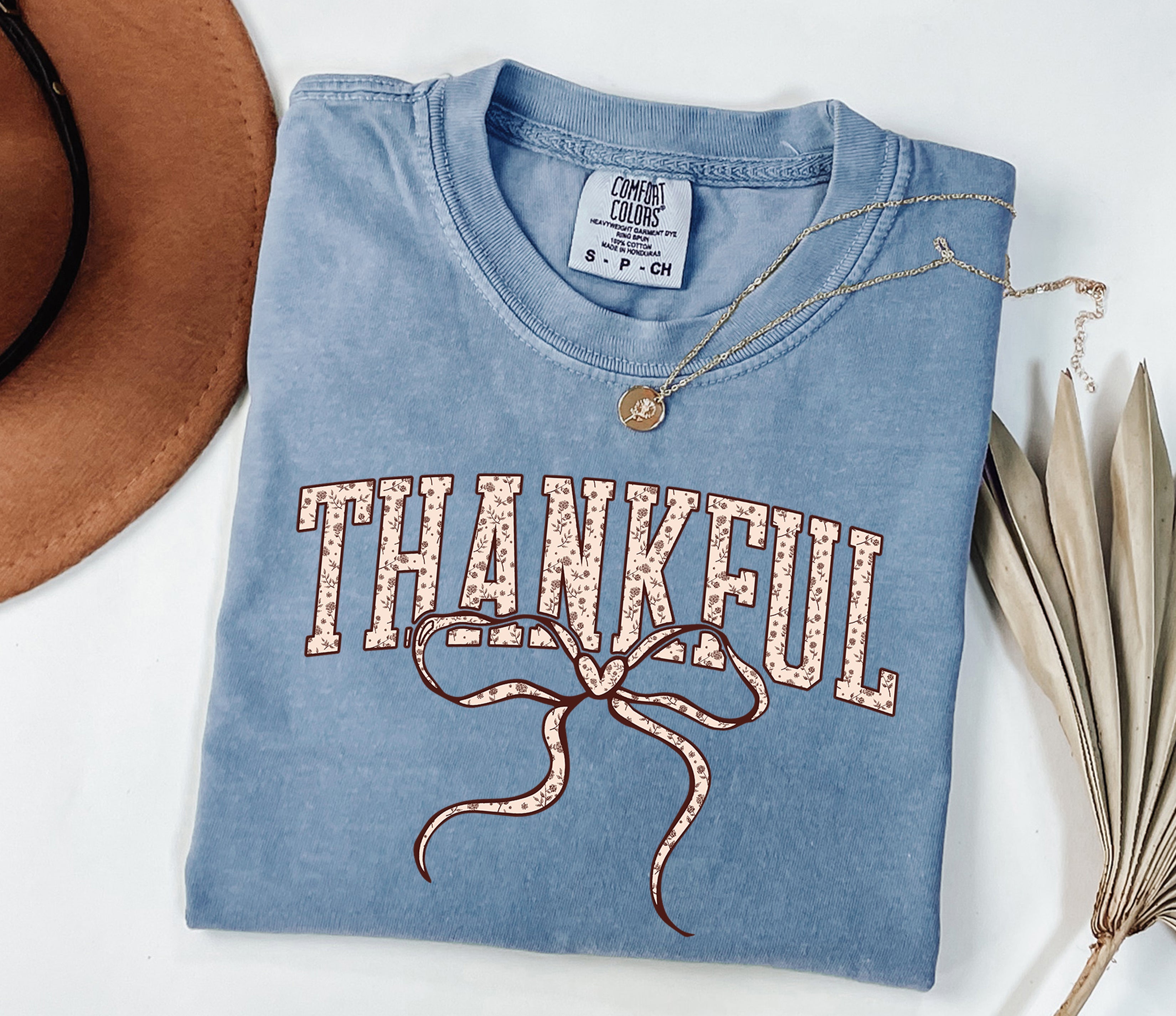 Thankful Christian Fall Thanksgiving day Christmas Autumn Comfort Colors Garment Dyed T Shirt