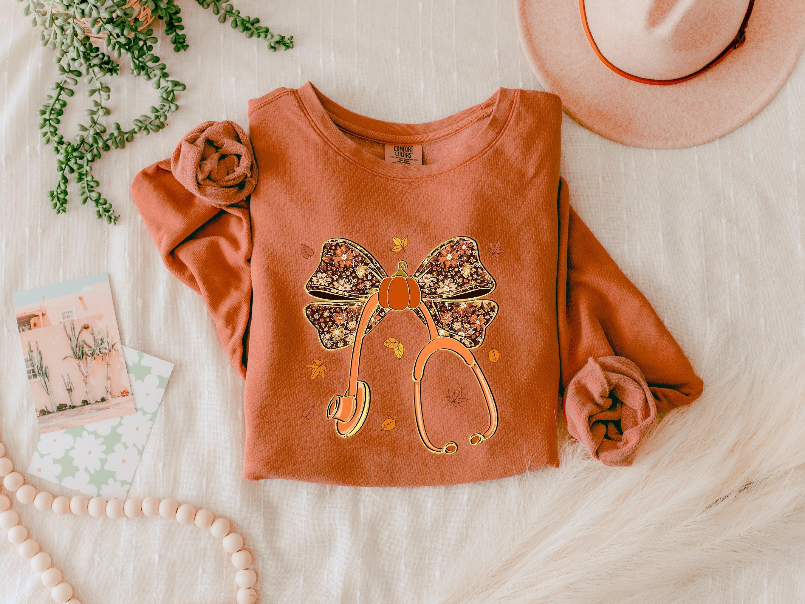 Thanksgiving Day Nurse Doctor Medical Team Gift Holiday Garment Dyed Comfort Colors Sweatshirt