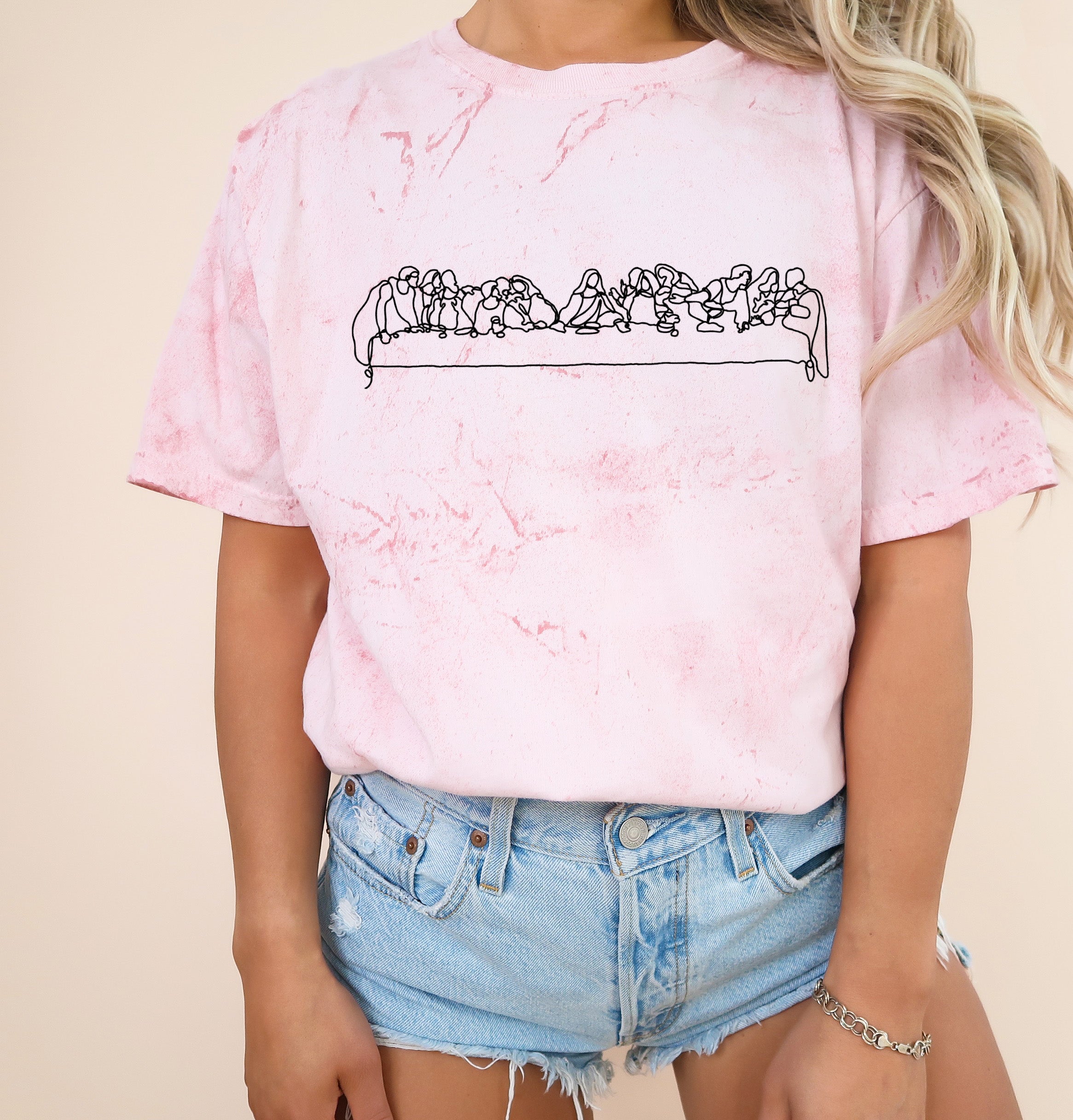 The Last Supper Christian Comfort Colors Garment Dyed Christian T Shirt