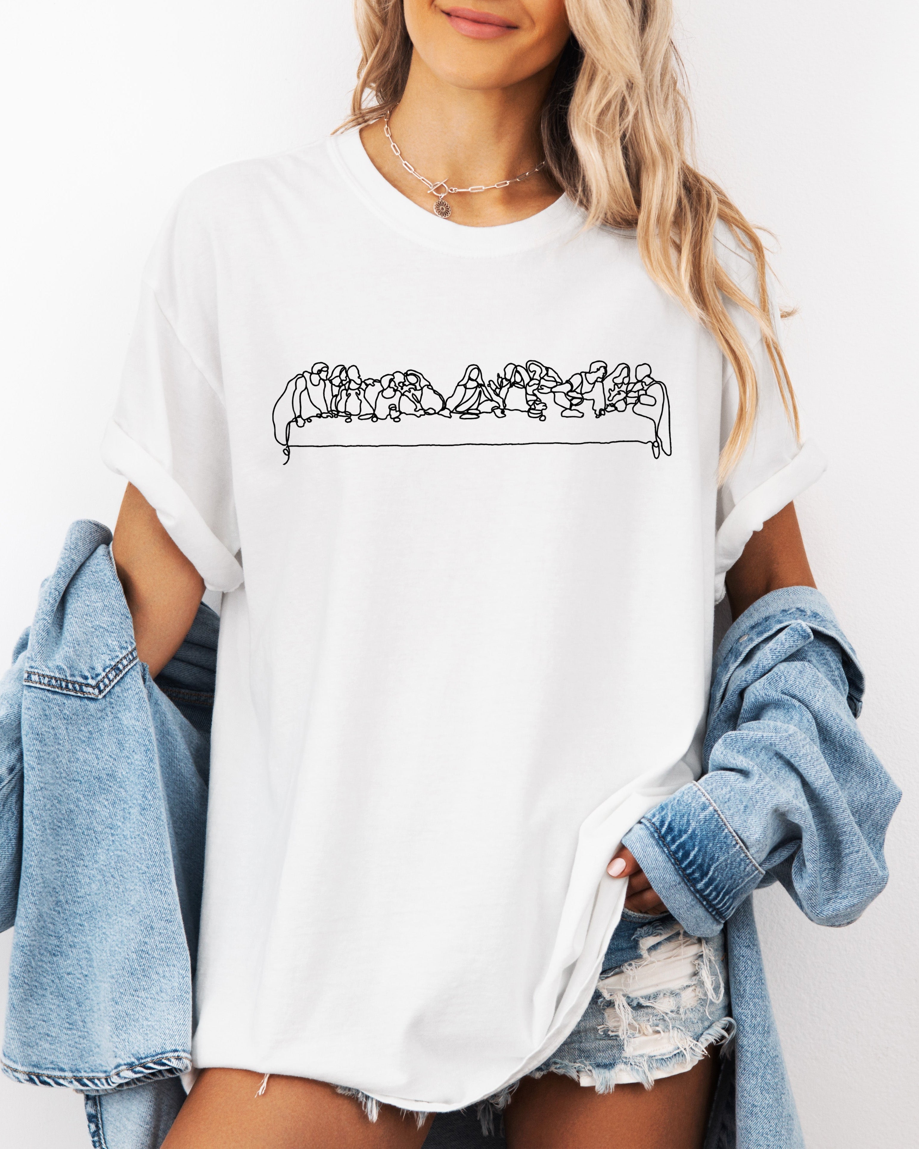 The Last Supper Christian Comfort Colors Garment Dyed Christian T Shirt