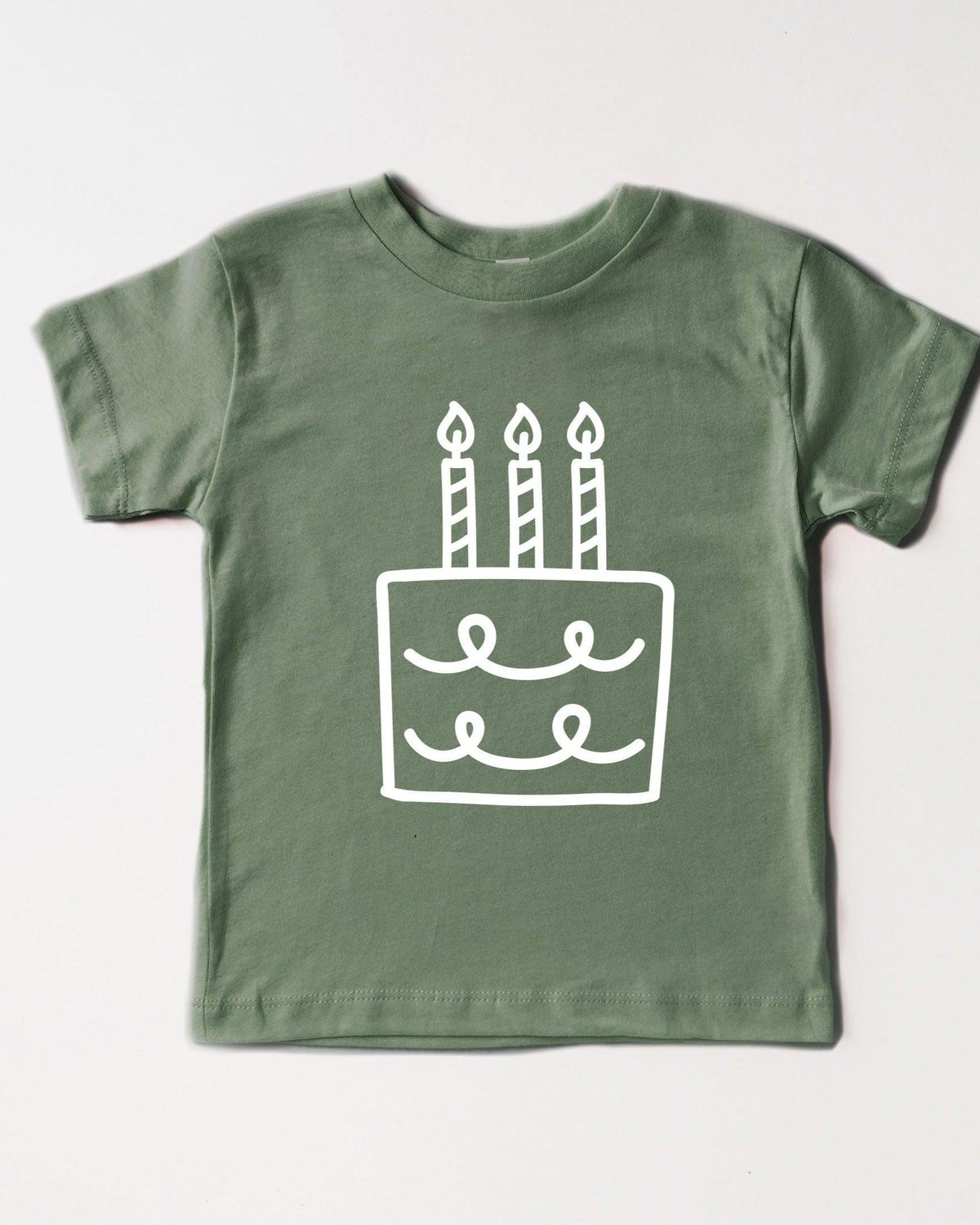 Three Birthday Cake 3rd Birthday Organic Cotton Kids Tee