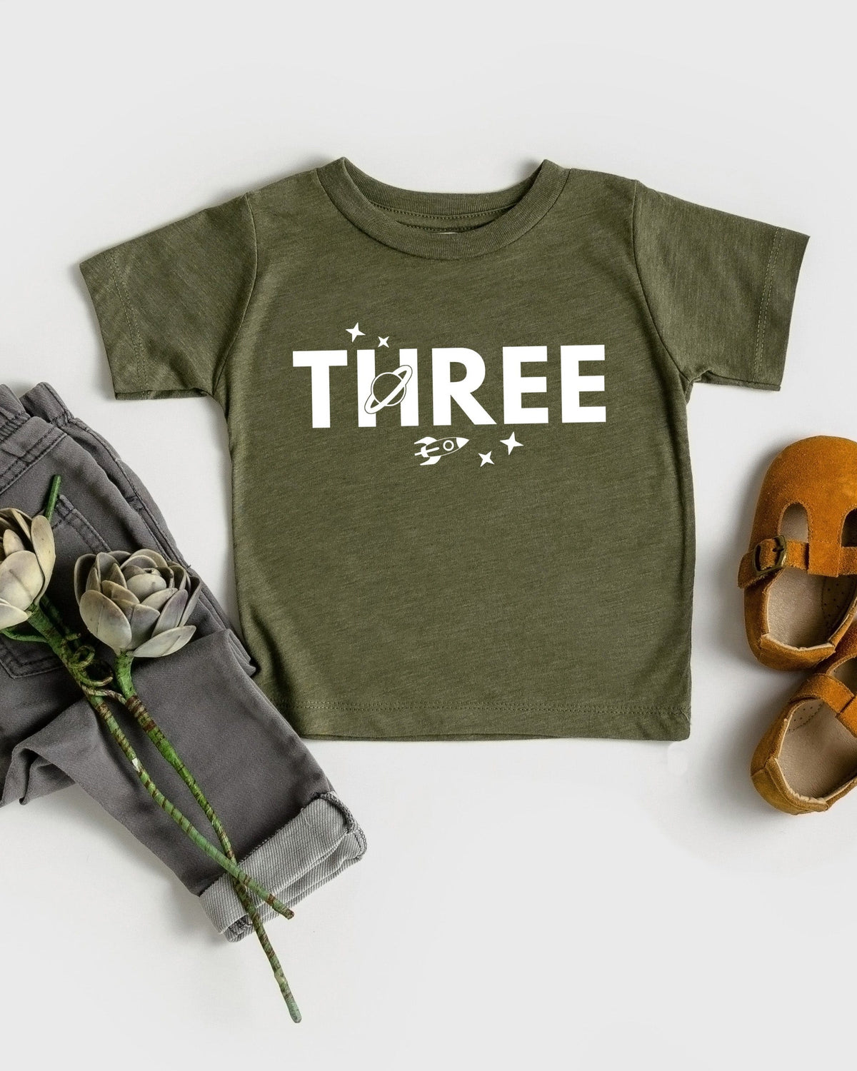 Three Space themed 3rd birthday party T-Shirt