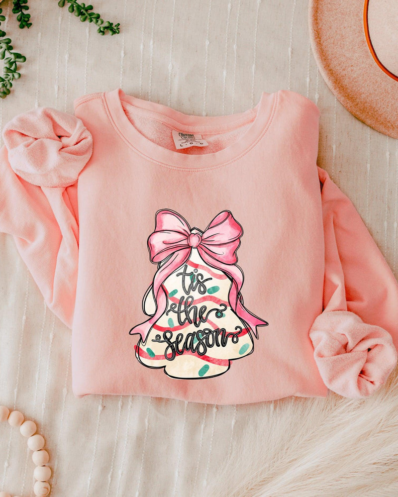 Tis the Season Christmas Winter Garment Dyed Comfort Colors Sweatshirt