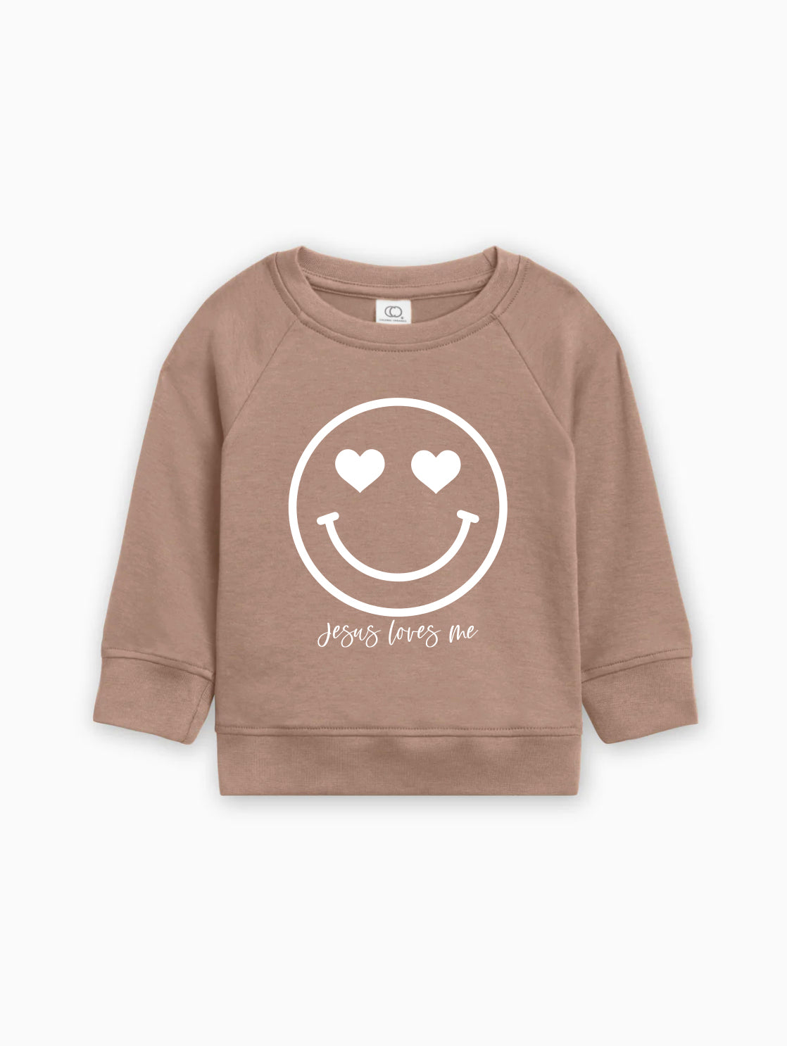 Heart Smiley Face Jesus Loves Me Easter Baby And Toddler Organic Cotton Pullover