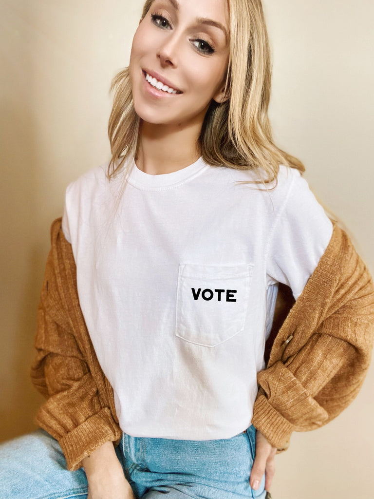 Vote Election Comfort Colors Pocket T Shirt