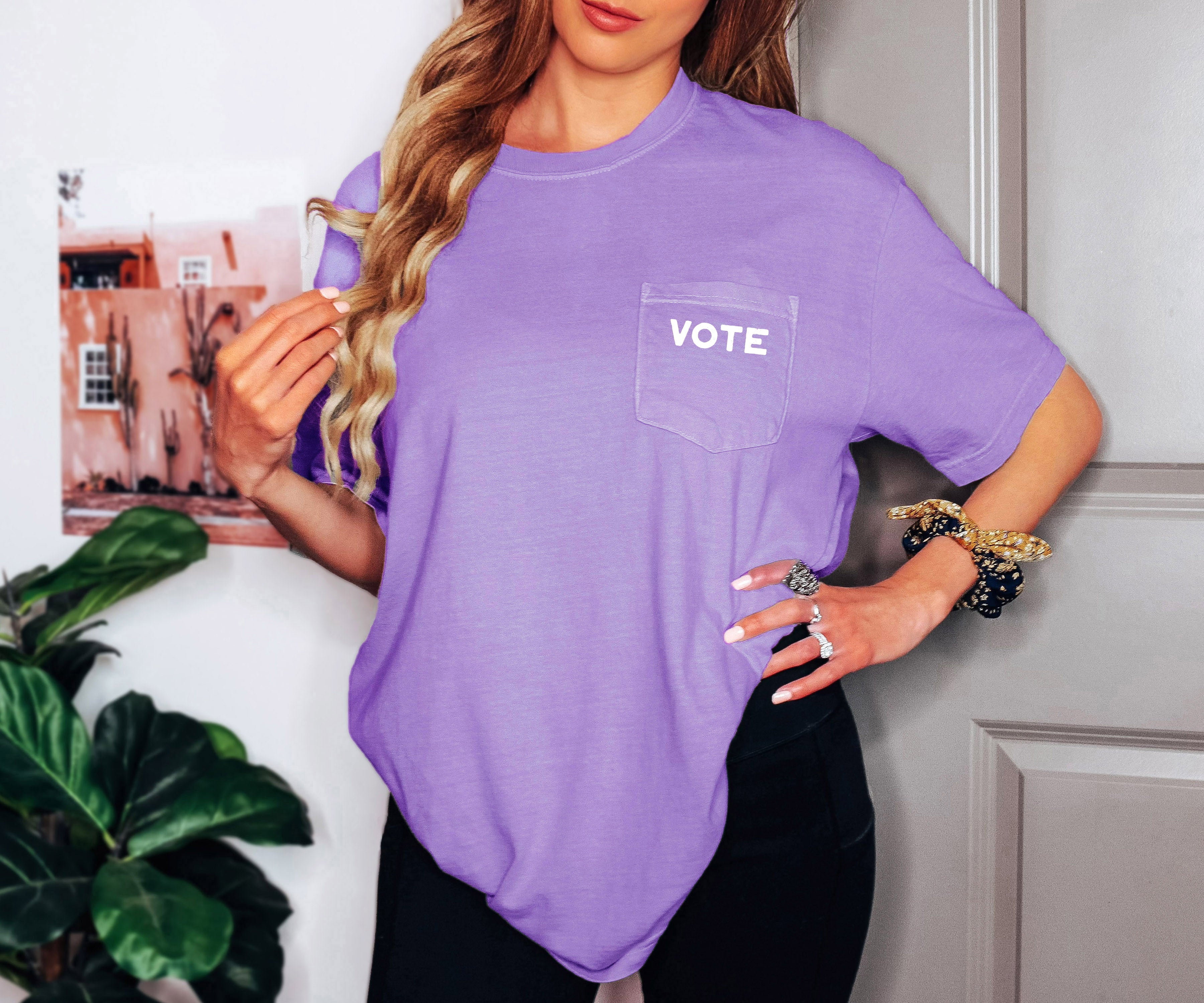 Vote Election Comfort Colors Pocket T Shirt