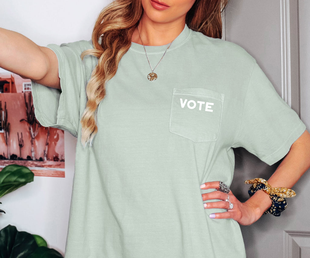 Vote Election Comfort Colors Pocket T Shirt