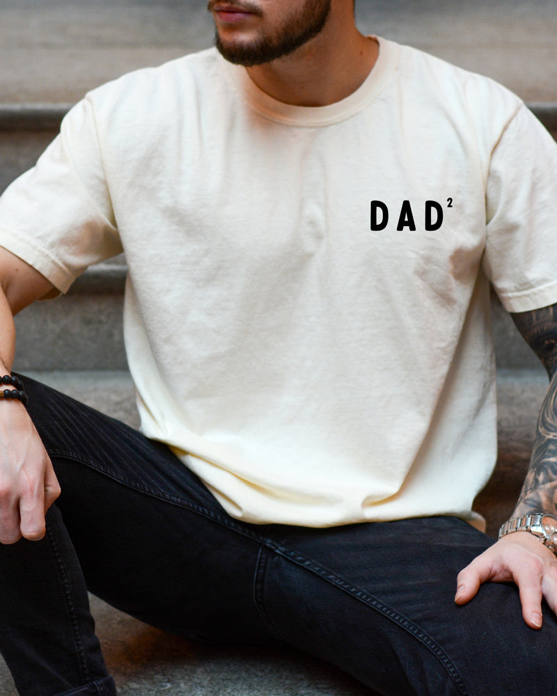 Dad of Two Comfort Colors T Shirt (squared 2) Father's day