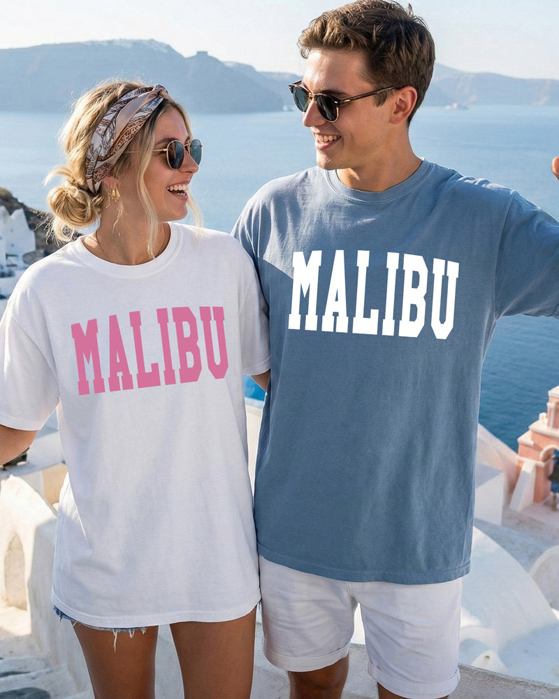 Malibu State City College Comfort Colors T Shirt Vacation Beach Lake Summer