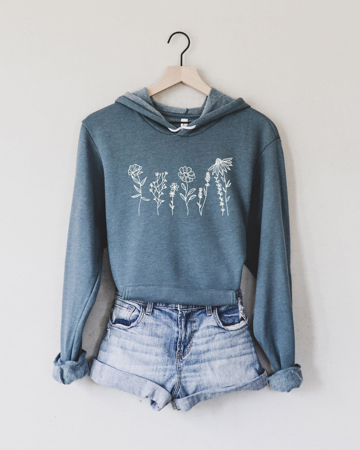 Wildflowers Sponge Fleece Hooded sweatshirt | Hoodie, Camping, Nature, Mountain