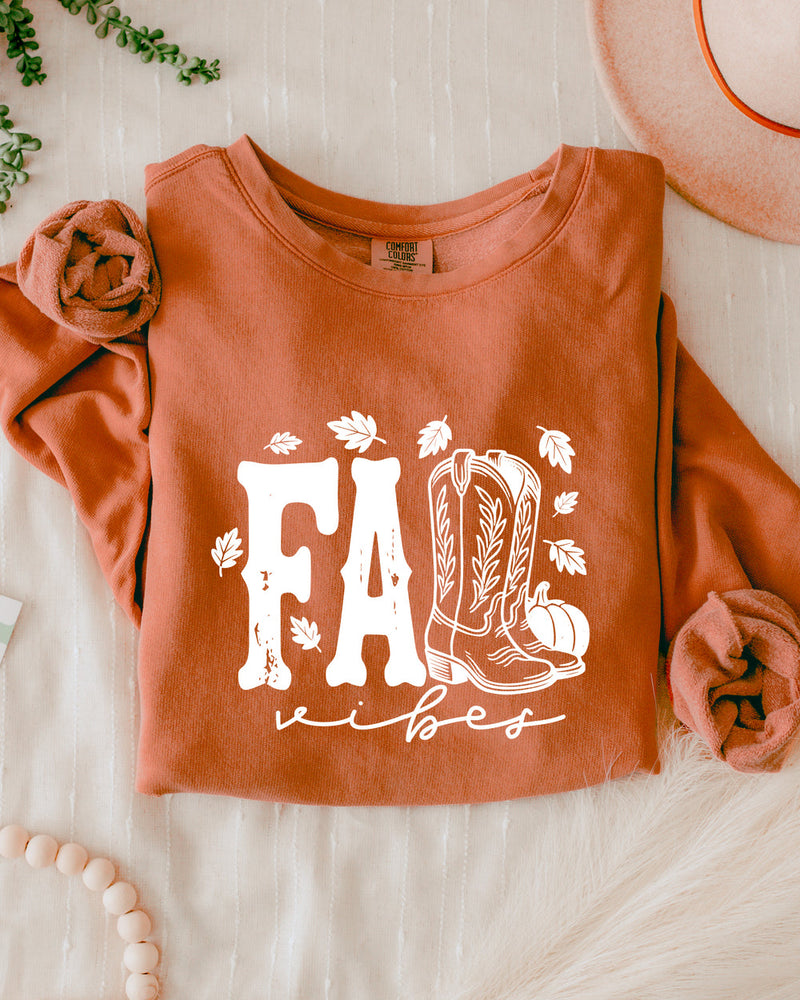 Fall Western Boots Autumn Season Thanksgiving day 100% cotton Garment Dyed Comfort Colors Sweatshirt