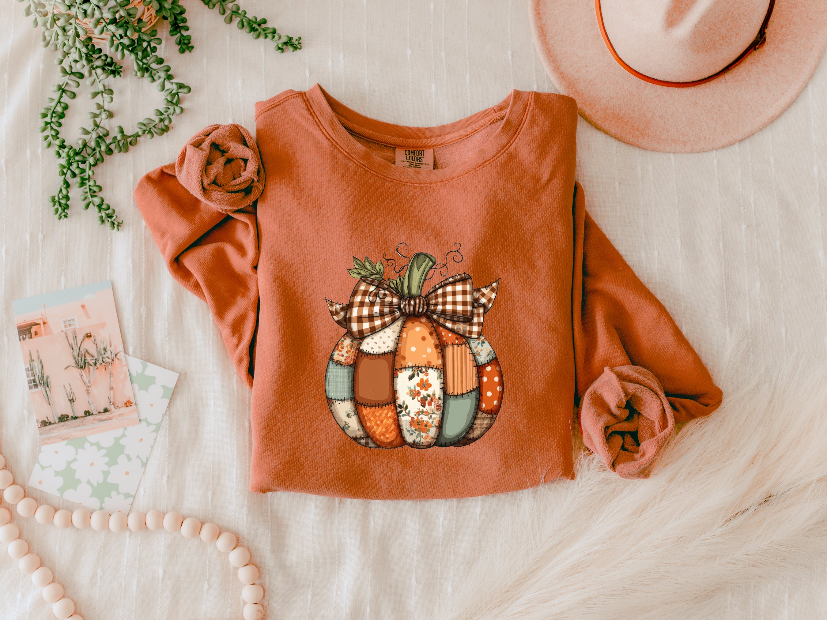 Pumpkin Fall Autumn Thanksgiving day Inspirational Garment Dyed Comfort Colors Sweatshirt