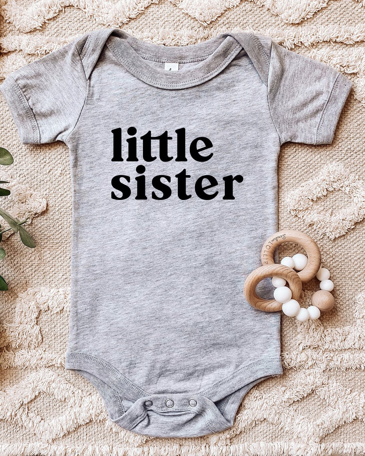 Little Sister Baby Onesie Bodysuit, Pregnancy Announcement Outfit
