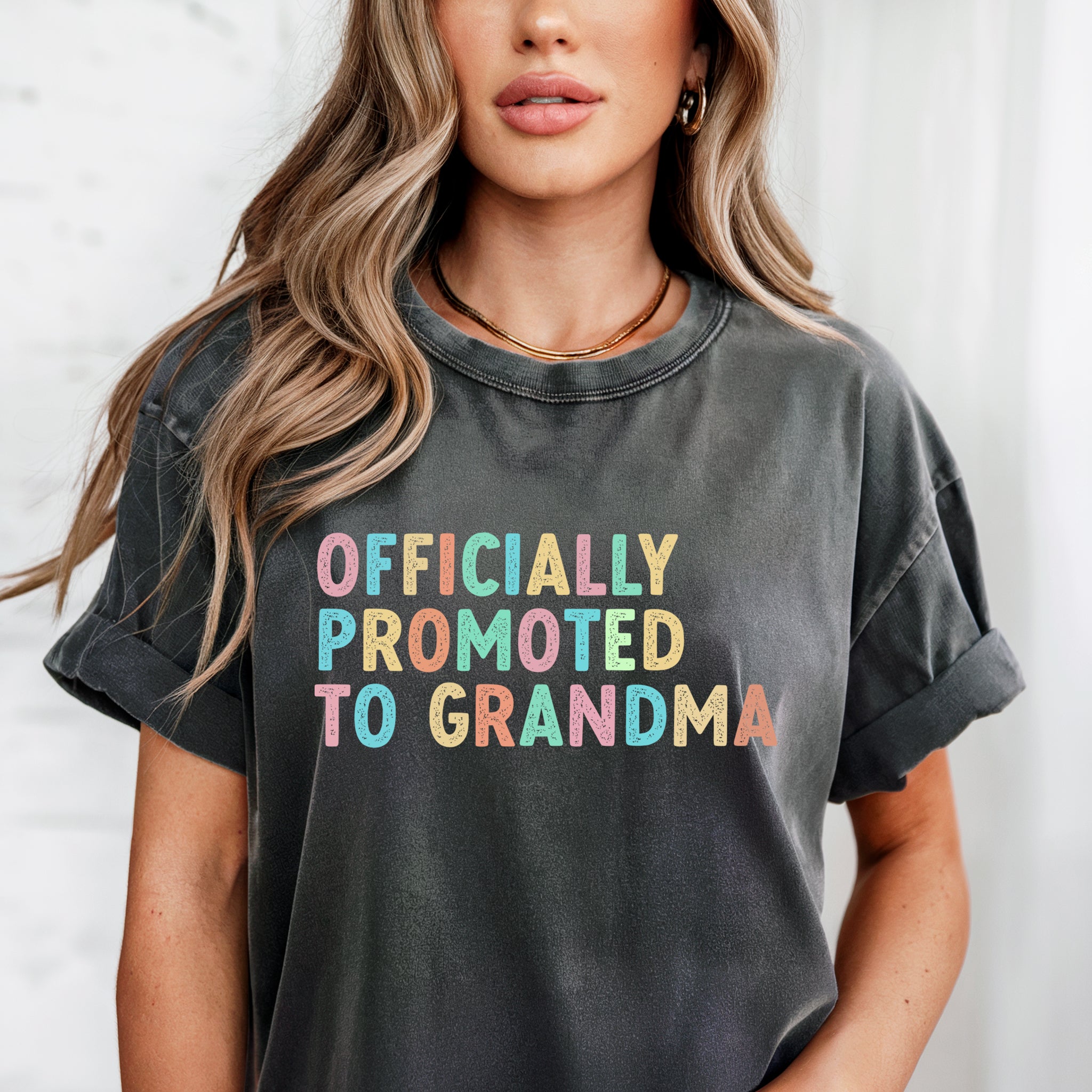 Officially Promoted to Grandma Comfort Colors T Shirt