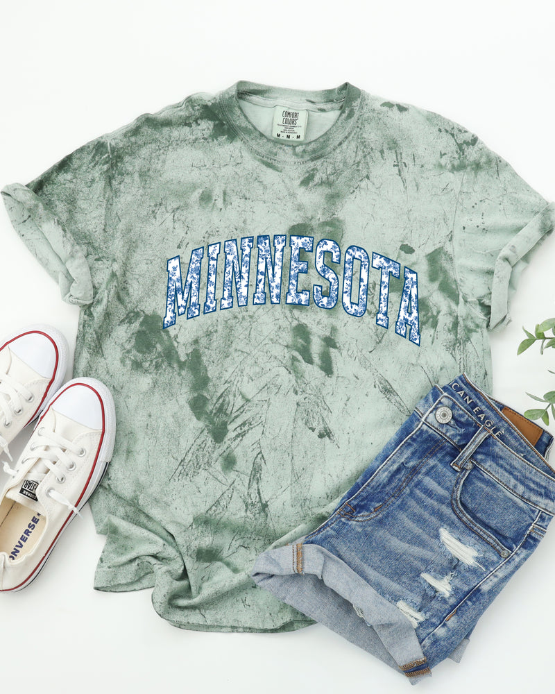Minnesota State City College Comfort Colors T Shirt (Blue flower)
