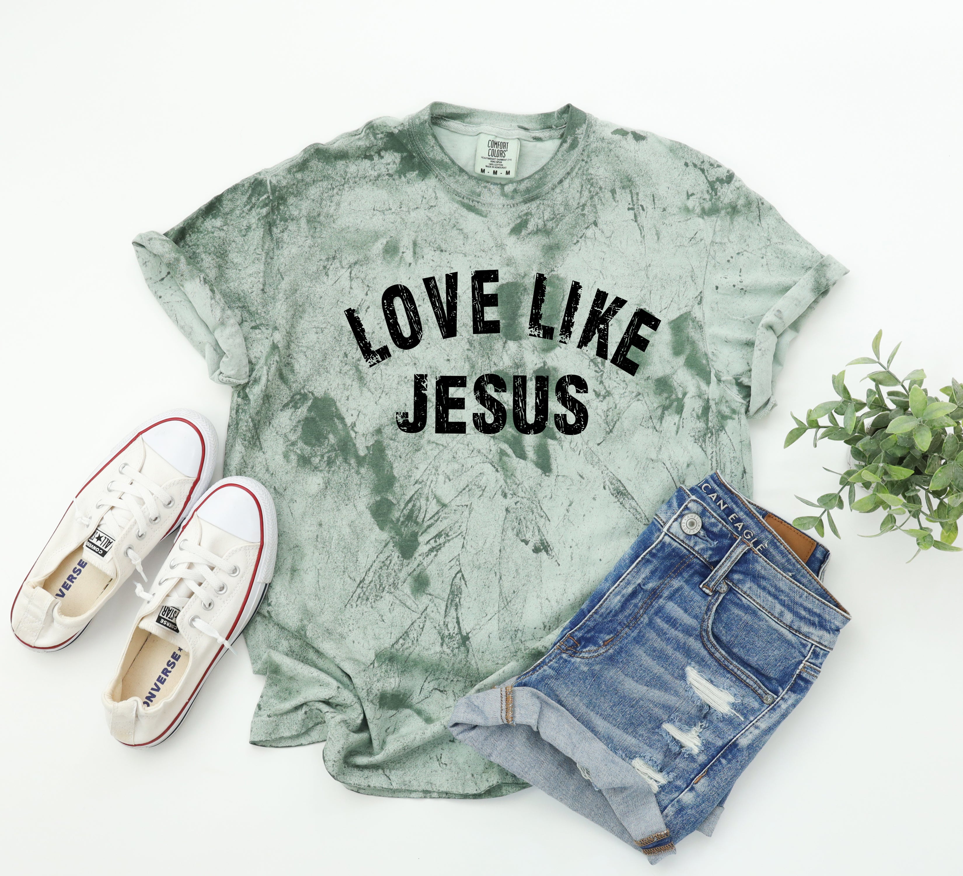Love Like Jesus Christian Comfort Colors Garment Dyed T Shirt (Arch)