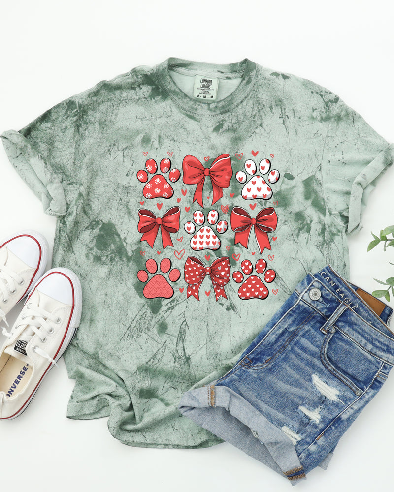 Paw Dog Mom Valentine's day Comfort Colors T Shirt