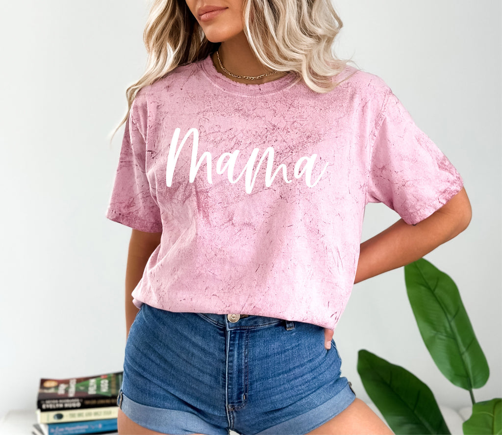 Mama Comfort Colors T Shirt (Cursive 3 Font)