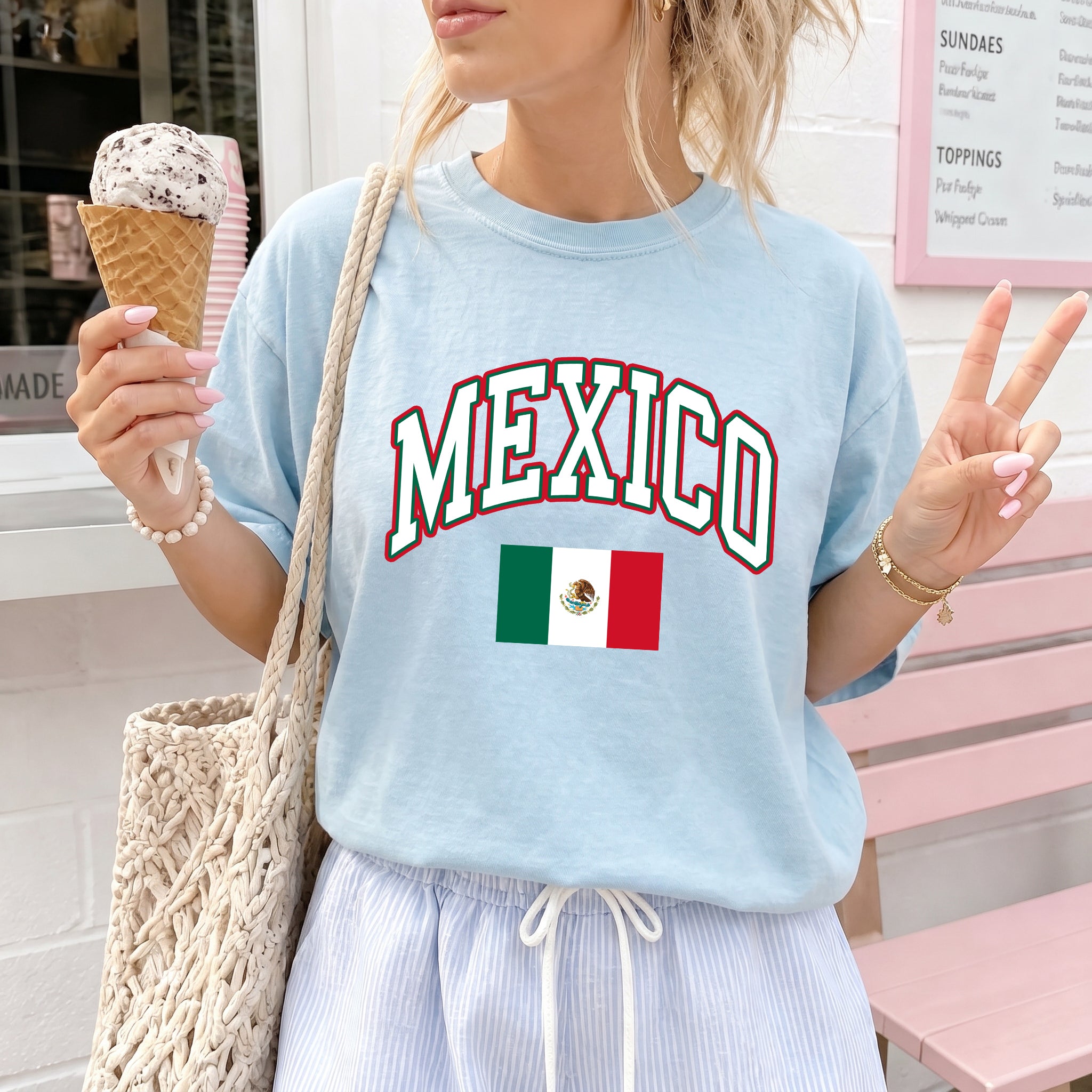 Mexico Flag Comfort Colors T Shirt