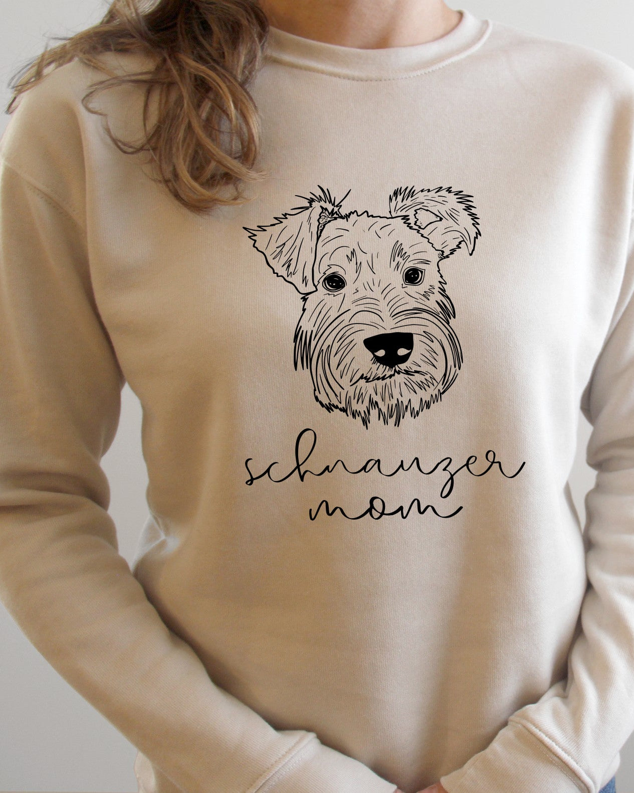 Schnauzer Dog mom Sponge Fleece Sweatshirt