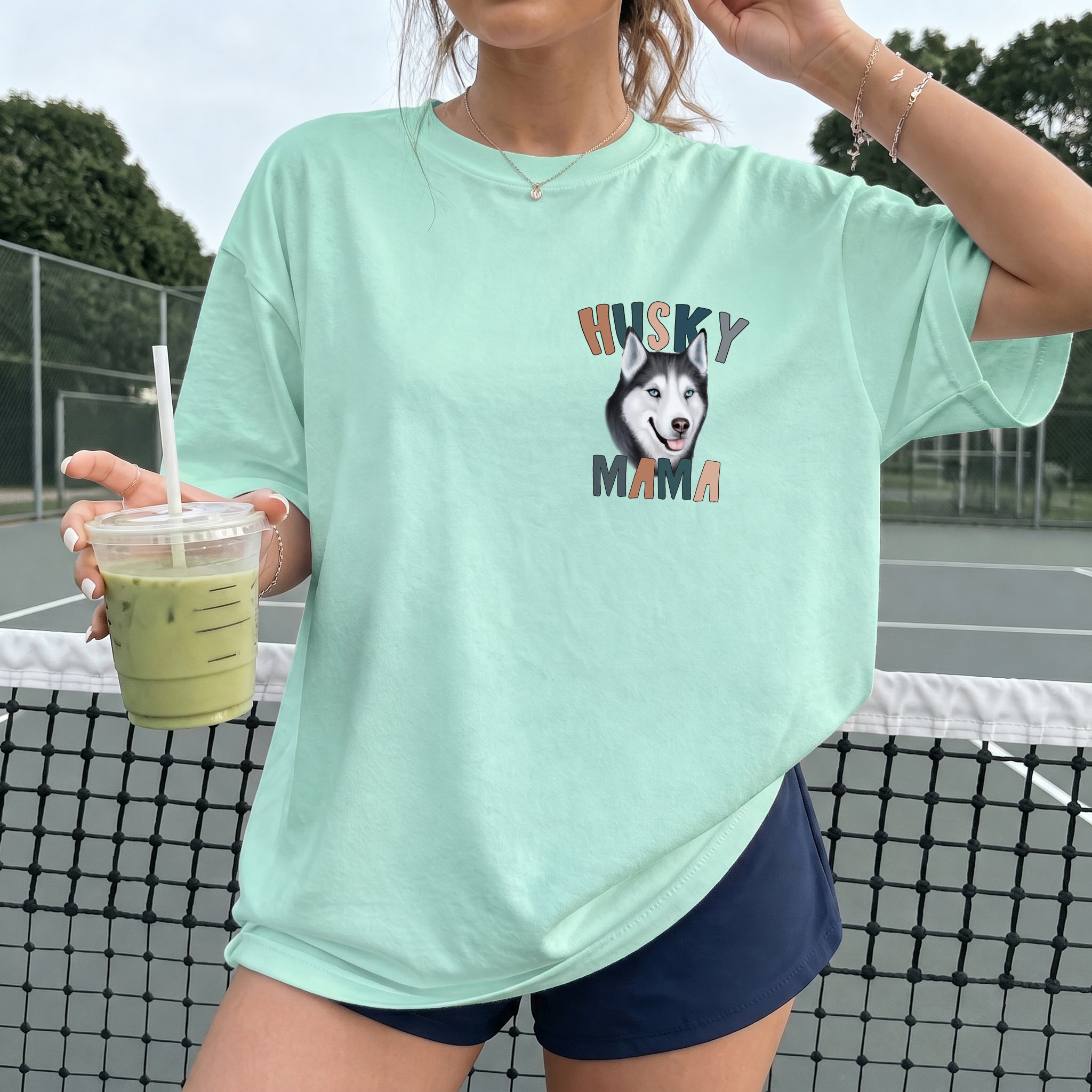 Husky Dog mom Comfort Colors T Shirt