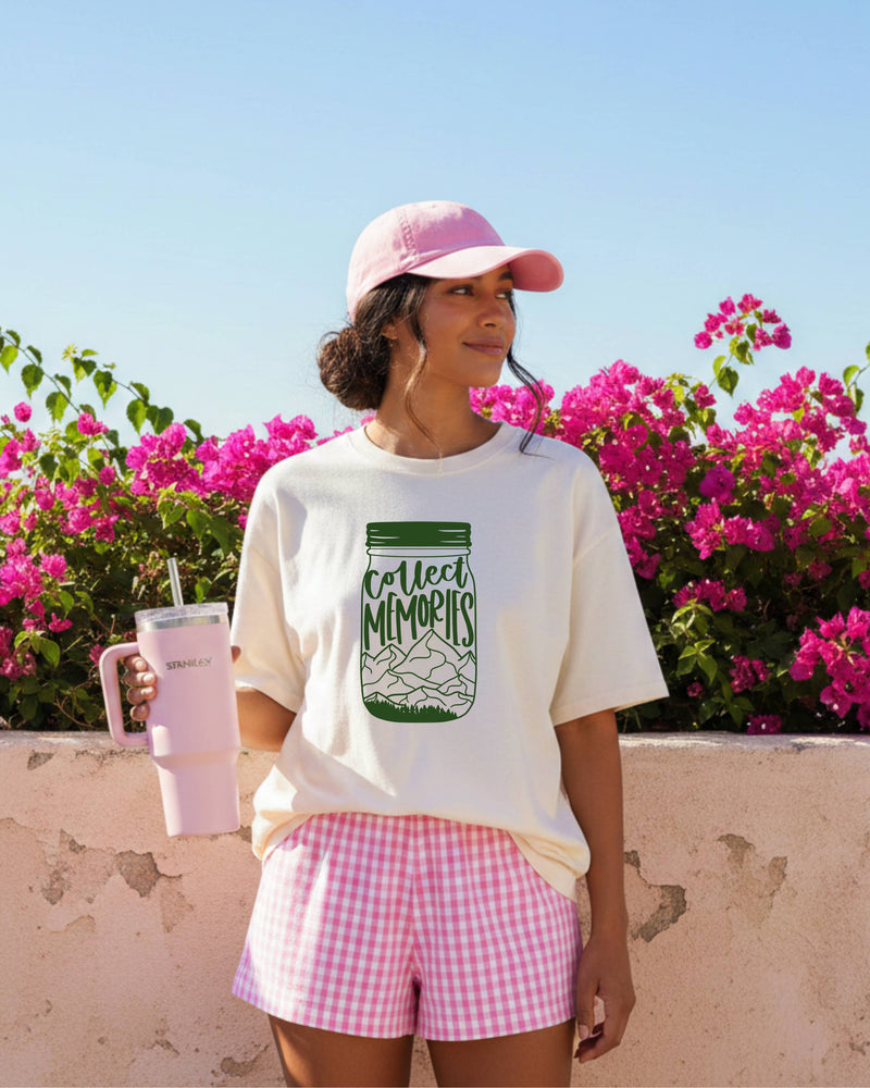 Collect Memories Beach Nature Comfort Colors T Shirt Vacation Lake Summer