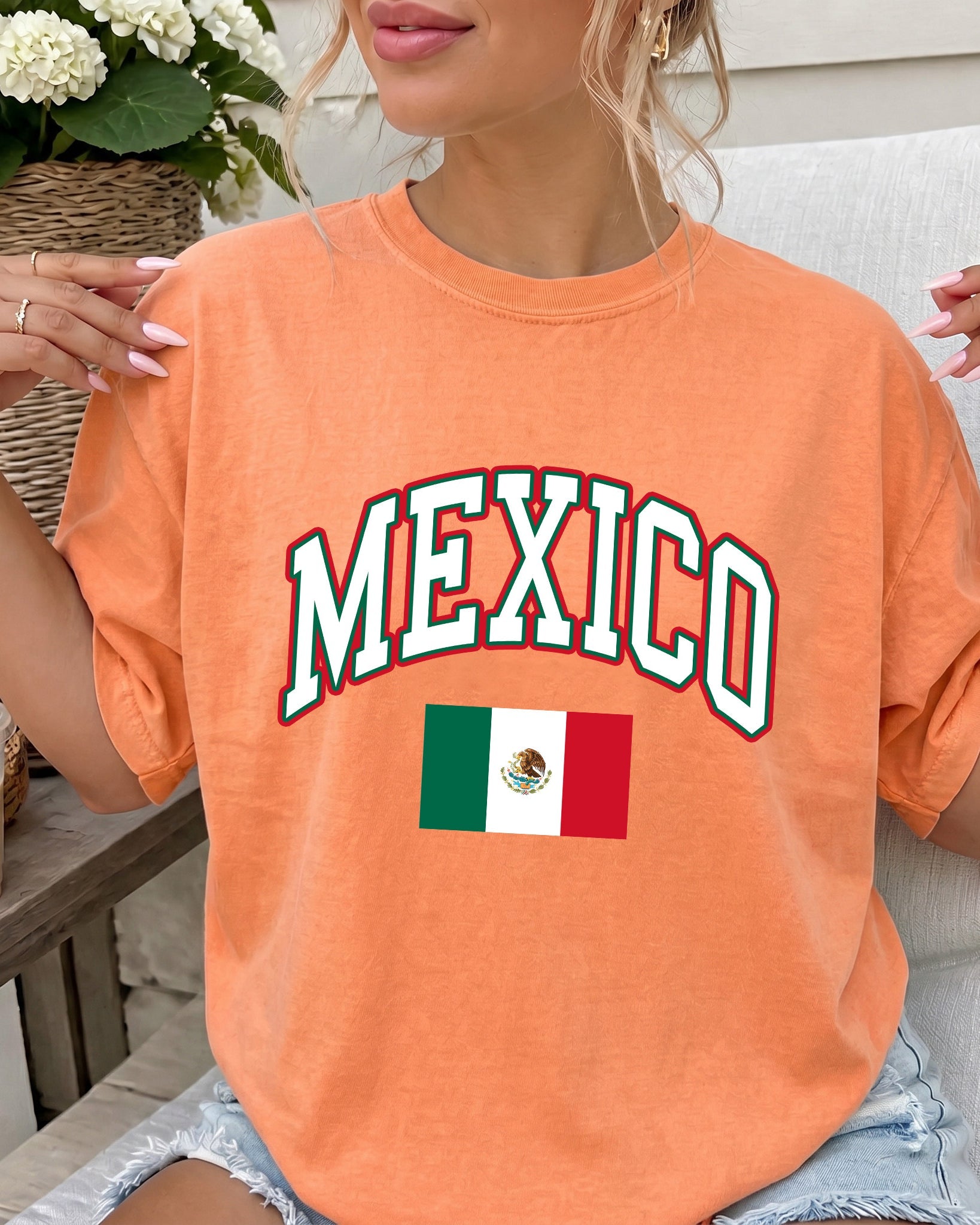 Mexico Flag Comfort Colors T Shirt