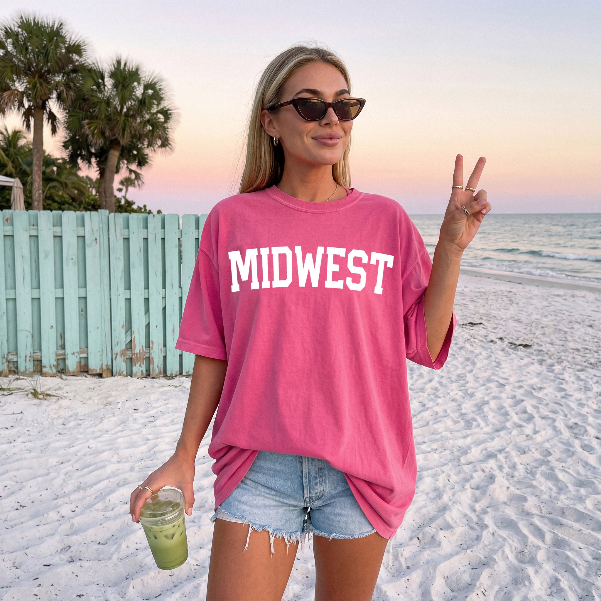 Midwest State City College Comfort Colors T Shirt Vacation Beach Lake Summer