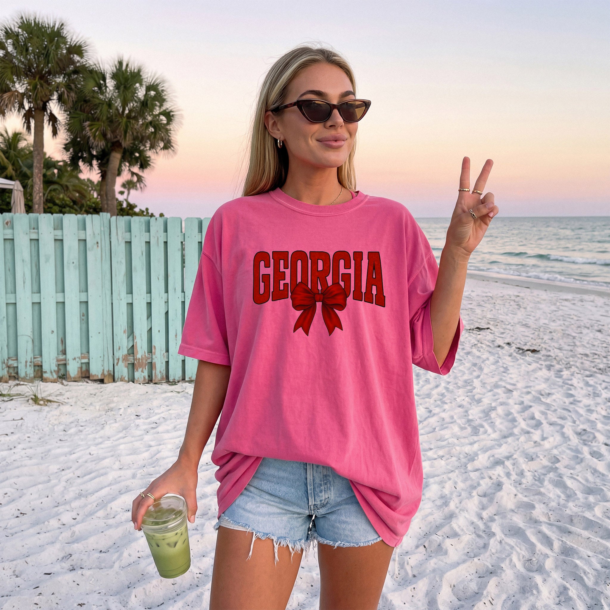 Georgia State City College Comfort Colors T Shirt Vacation Beach Lake Summer