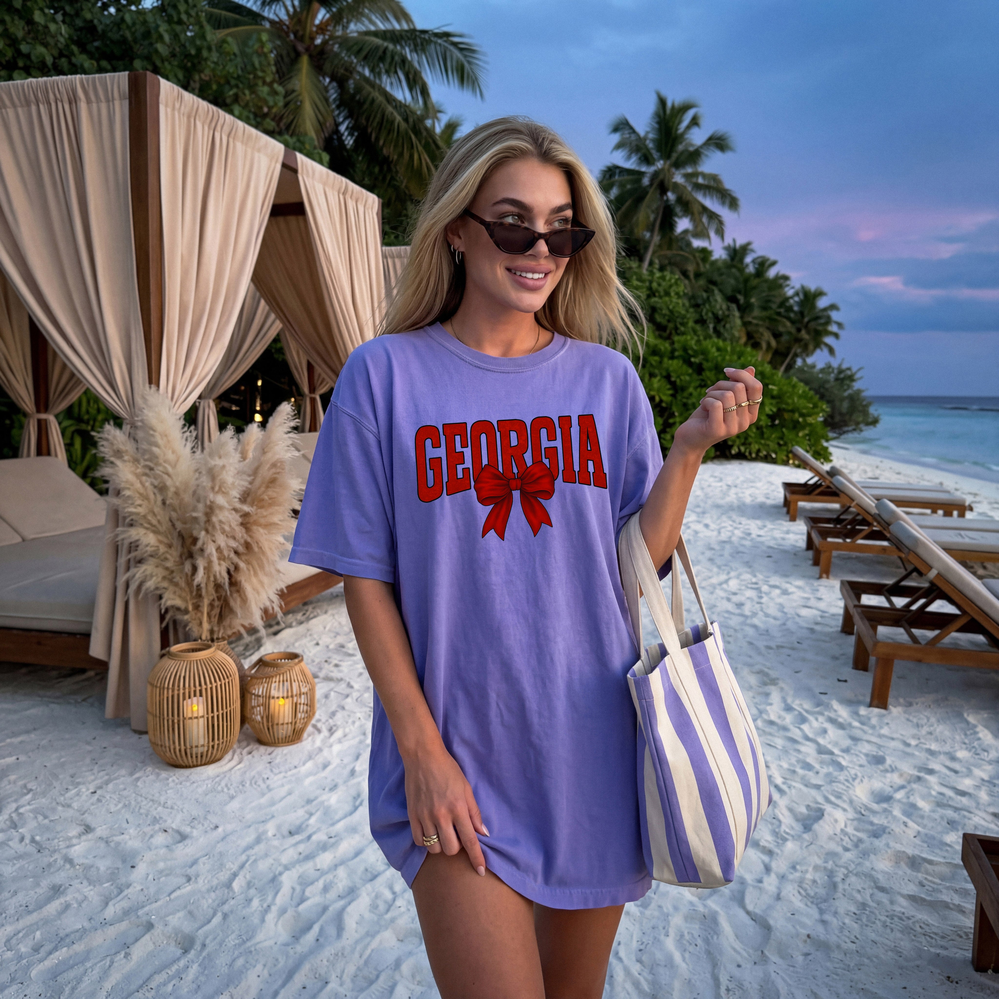 Georgia State City College Comfort Colors T Shirt Vacation Beach Lake Summer