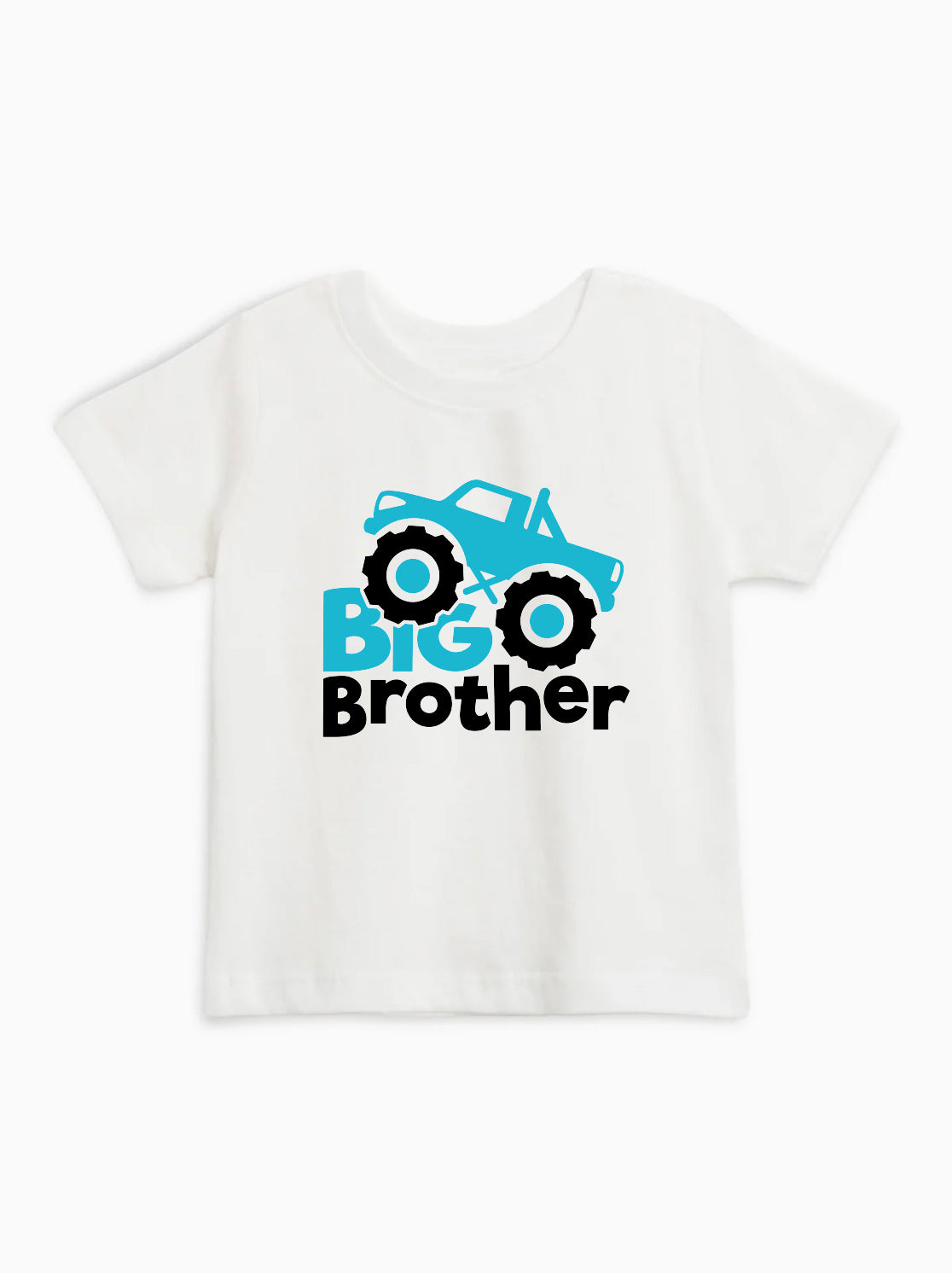 Big Brother Truck Theme Organic Cotton Kids T-Shirt – Baby & Youth Matching Family Announcement Tee