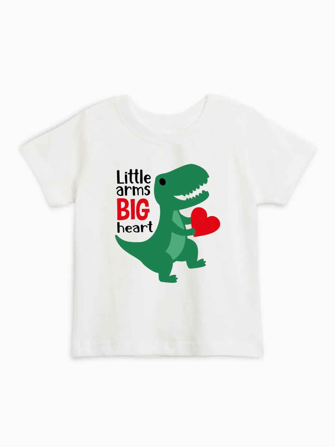 Cute Dinosaur Little arms big heart Organic Cotton Kids Tee