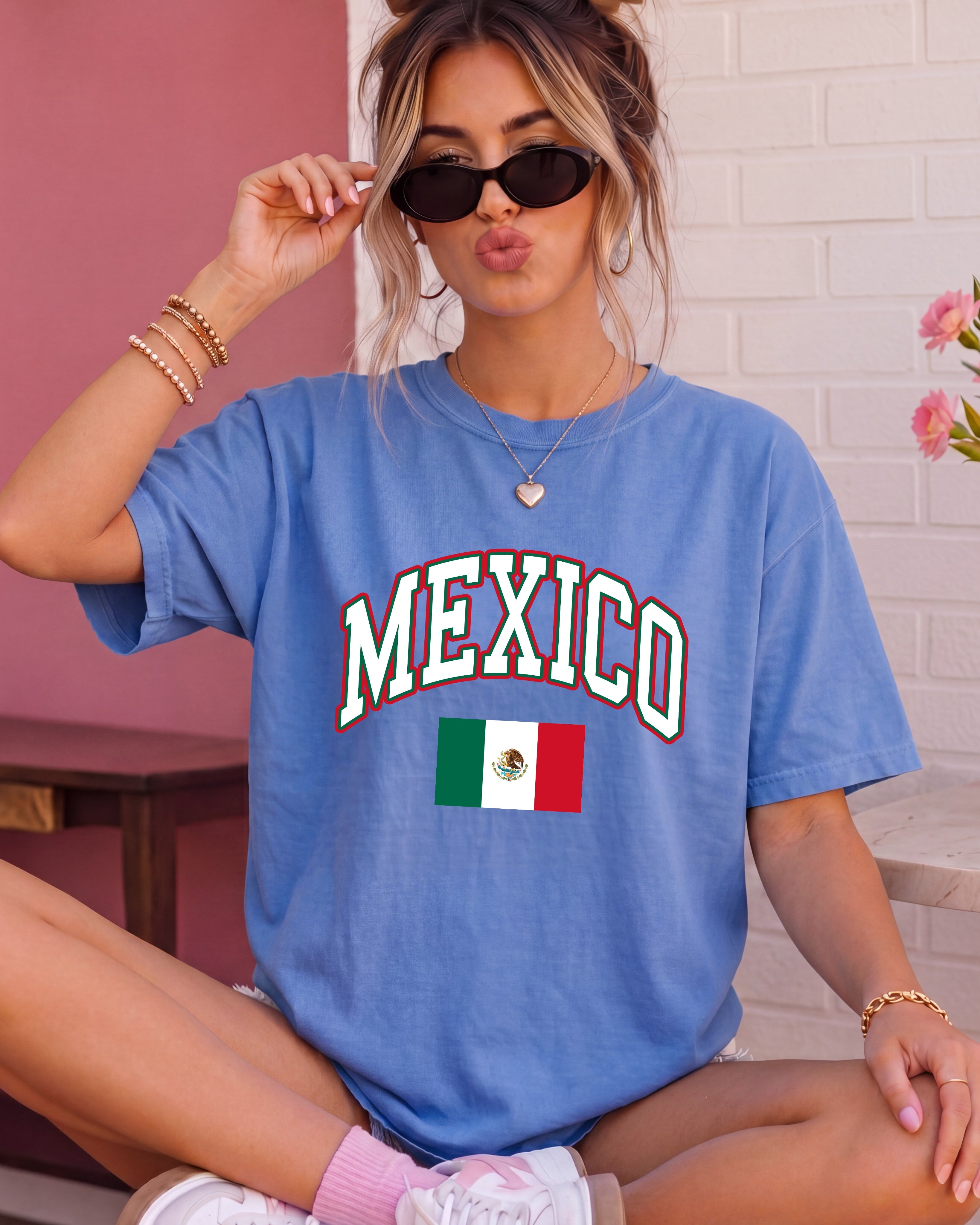 Mexico Flag Comfort Colors T Shirt