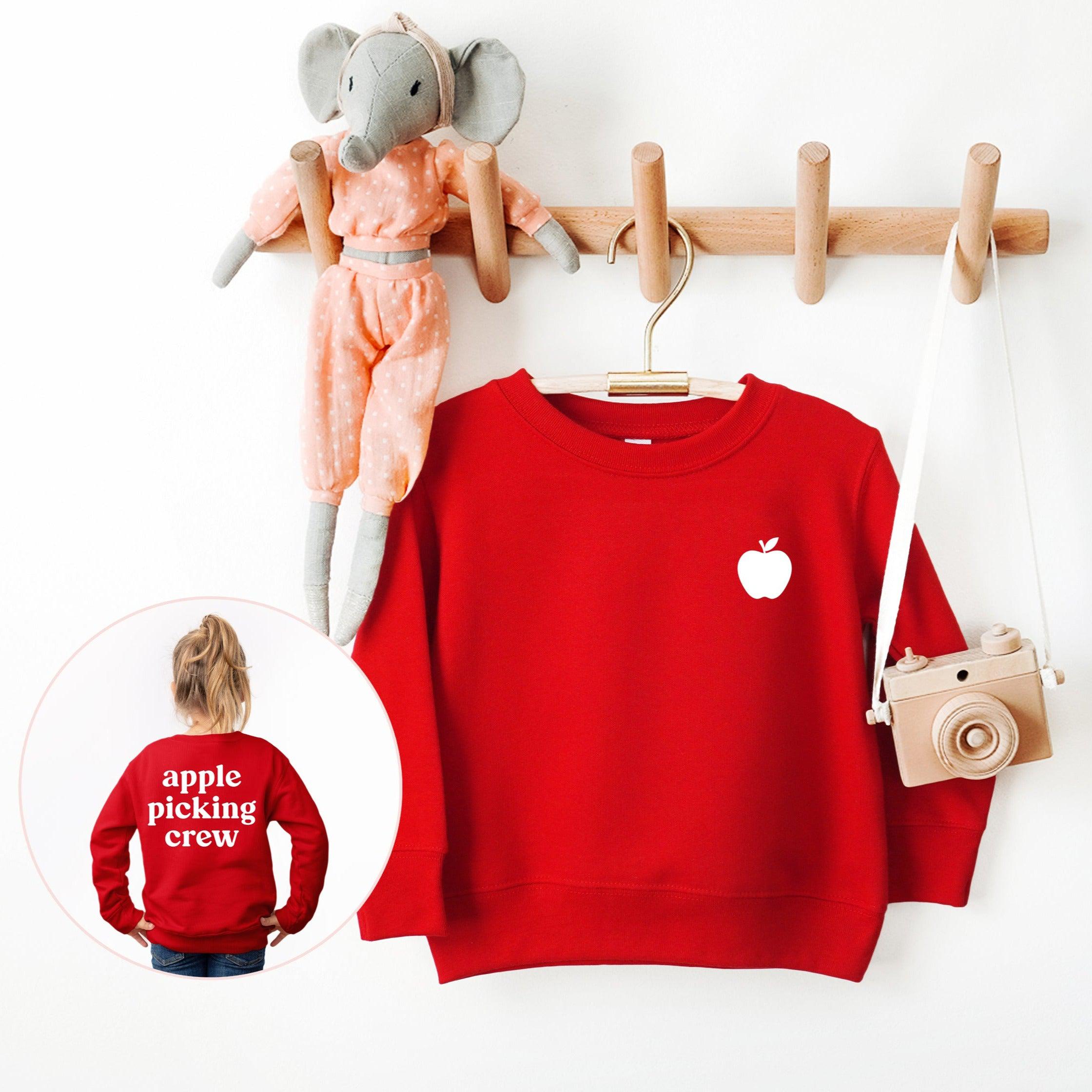 Apple Picking Crew Toddler Kids Fall Sweatshirt