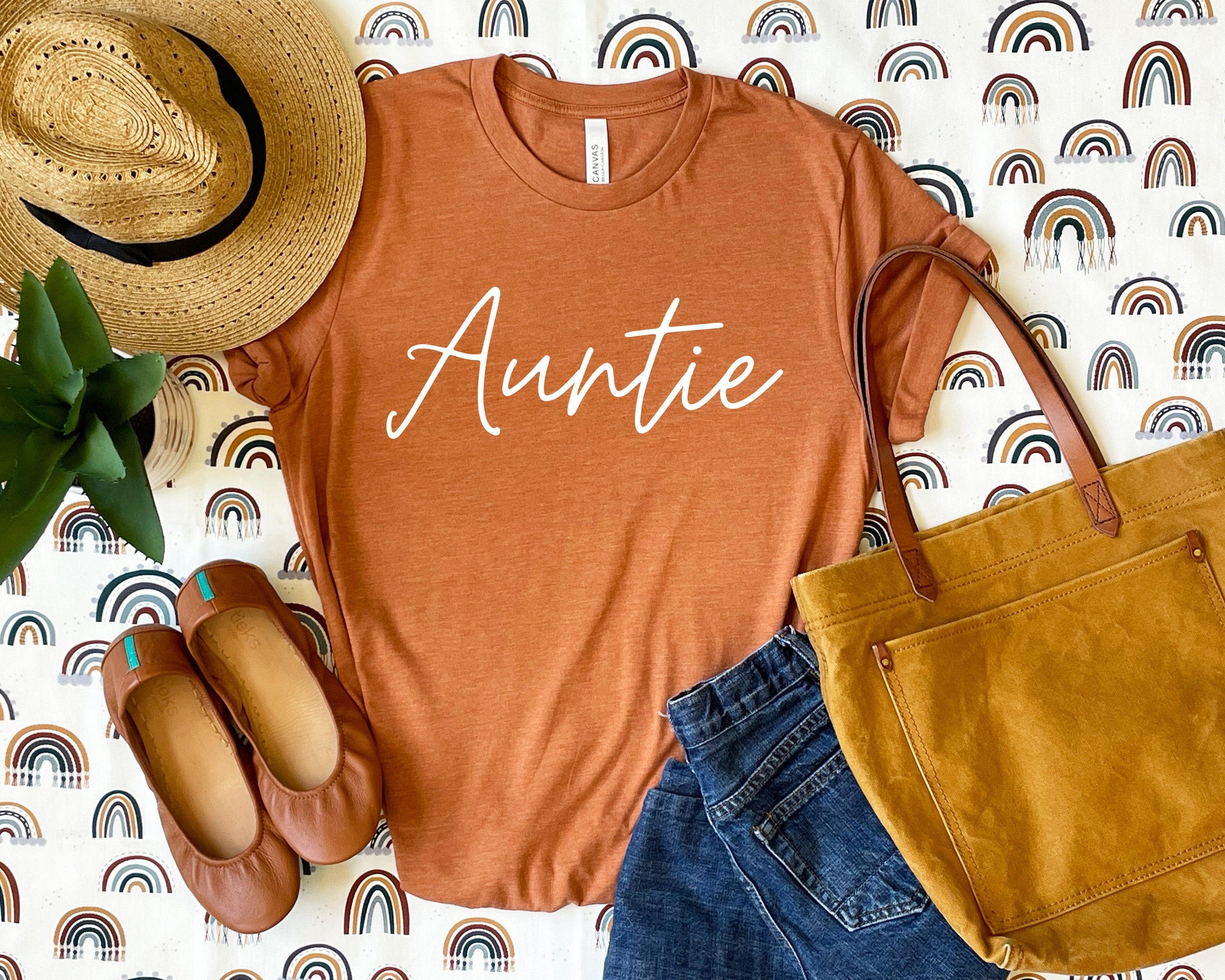 Auntie Best Aunt T Shirt (Cursive)