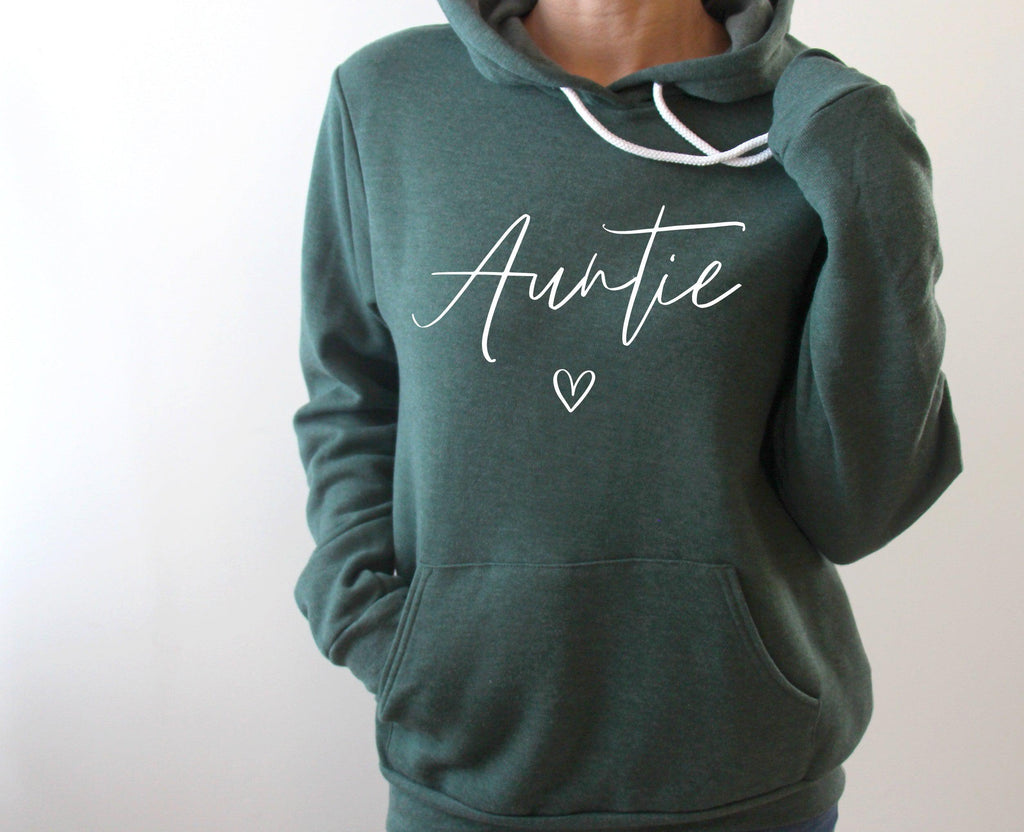 Auntie Sponge Fleece hoodie Sweatshirt (Heart Underneath)
