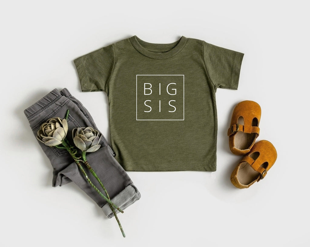 Big Sis Baby And Toddler Big Sister Pregnancy Announcement T Shirt (Square)