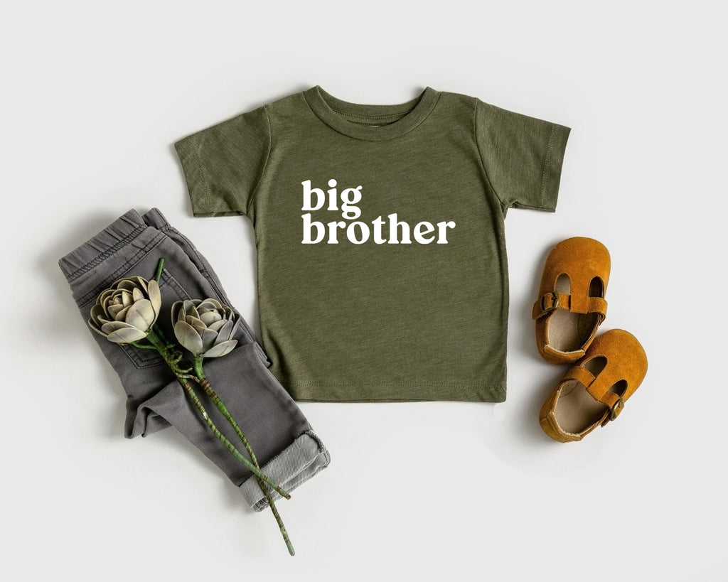 Big brother Baby and Toddler T-Shirt | Sibling Shirt (Serif)