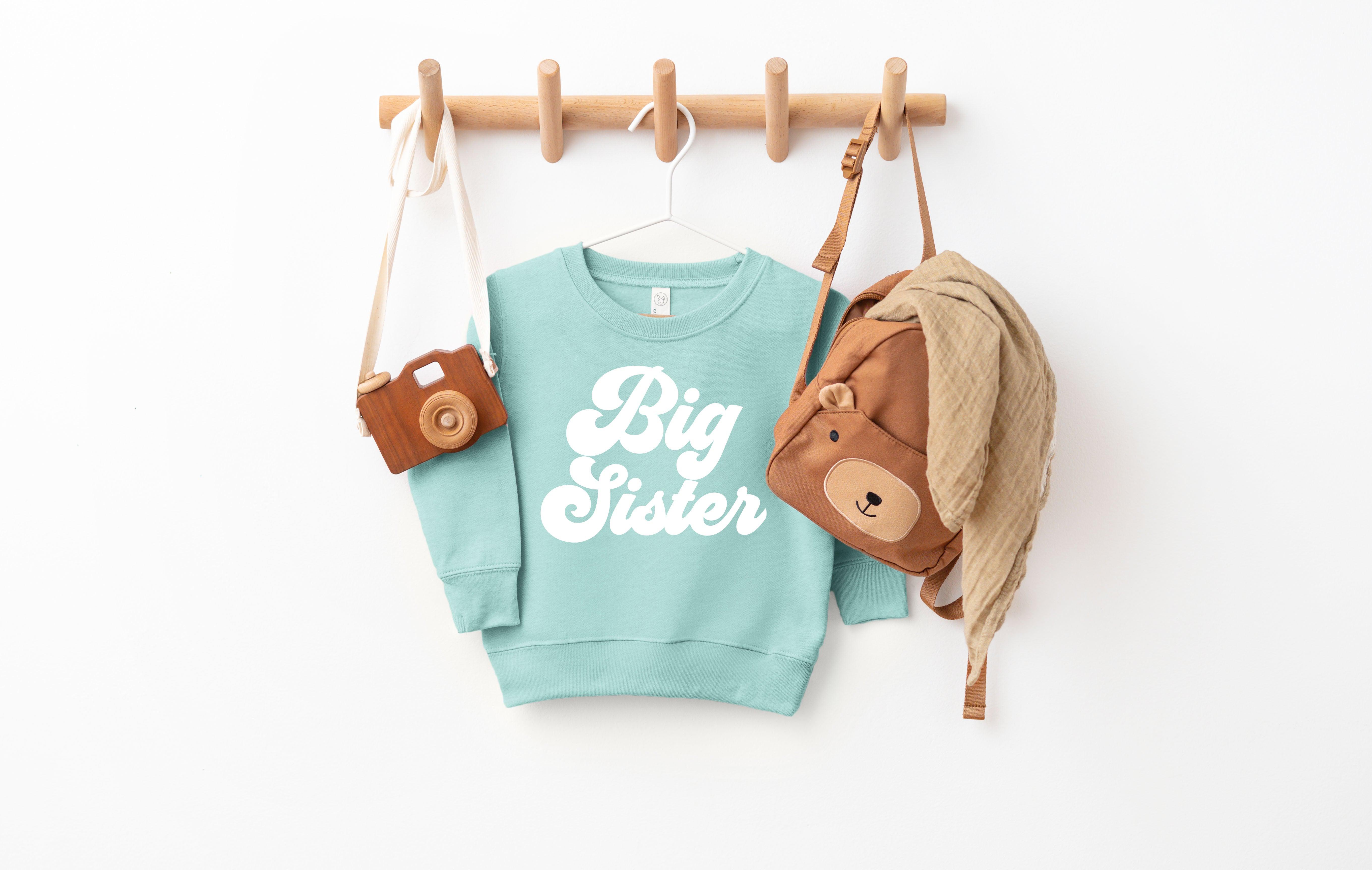 Big sister Toddler Kids Sweatshirt (Groovy)