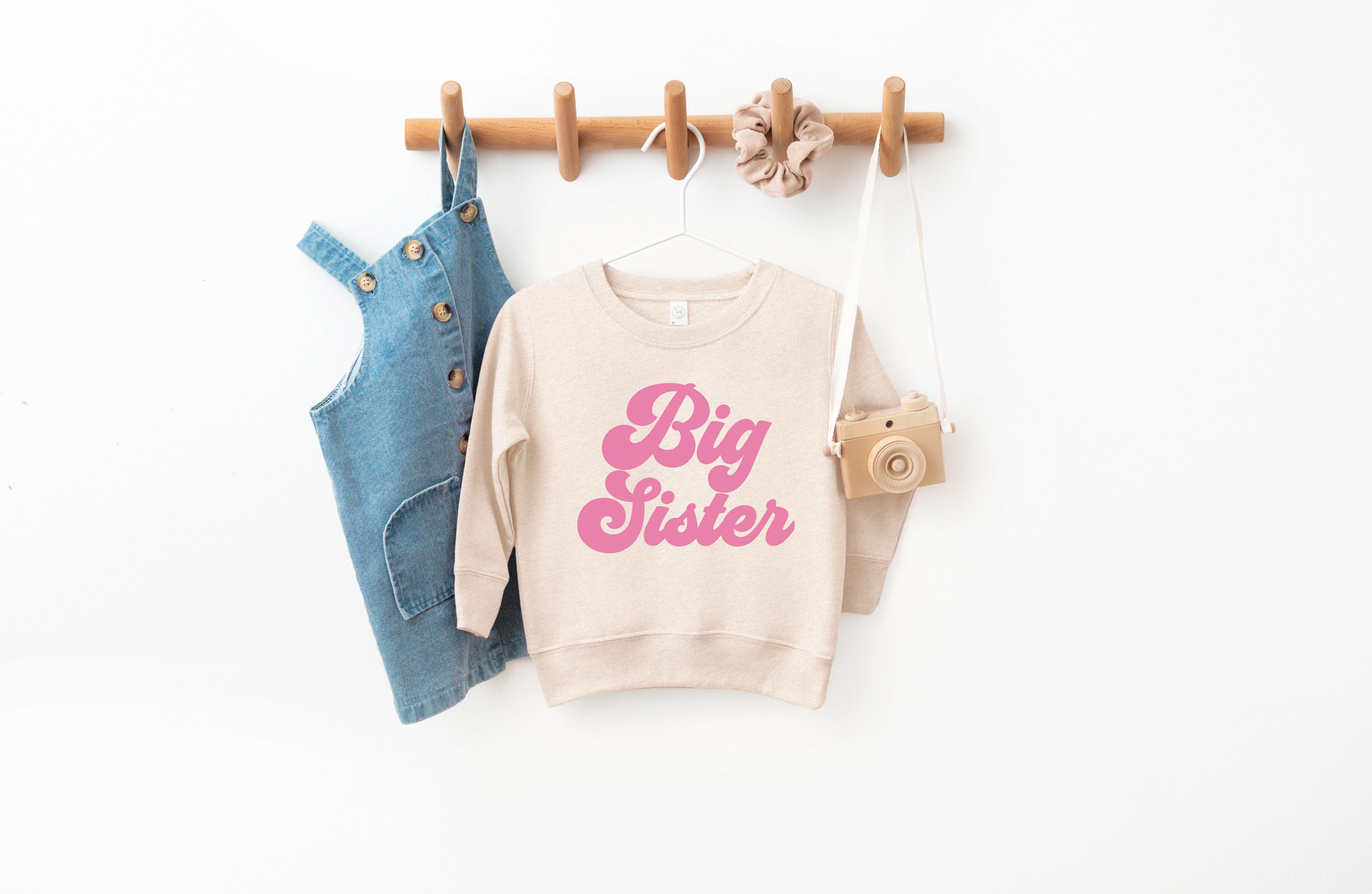 Big sister Toddler Kids Sweatshirt (Groovy)