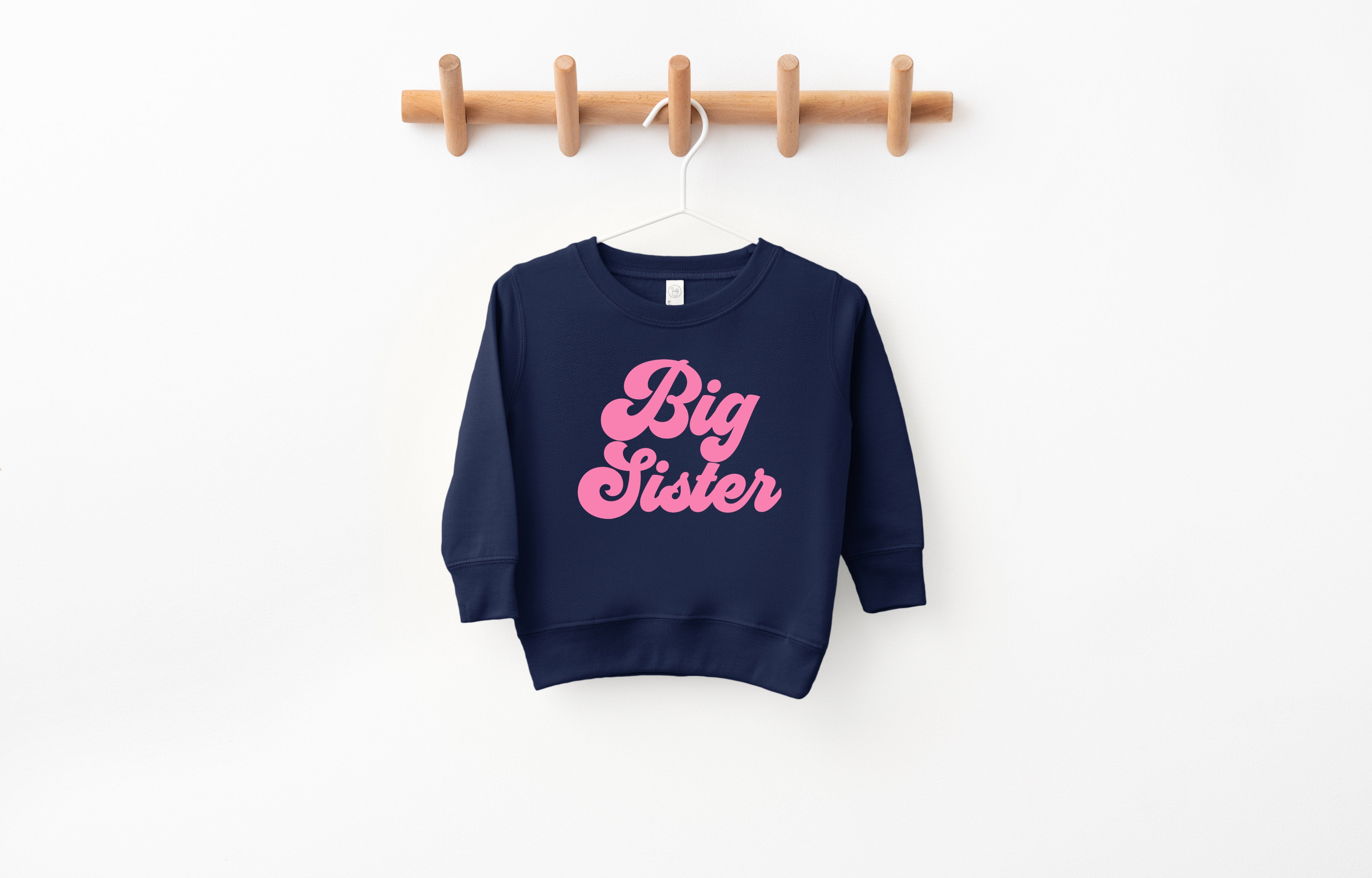 Big sister Toddler Kids Sweatshirt (Groovy)