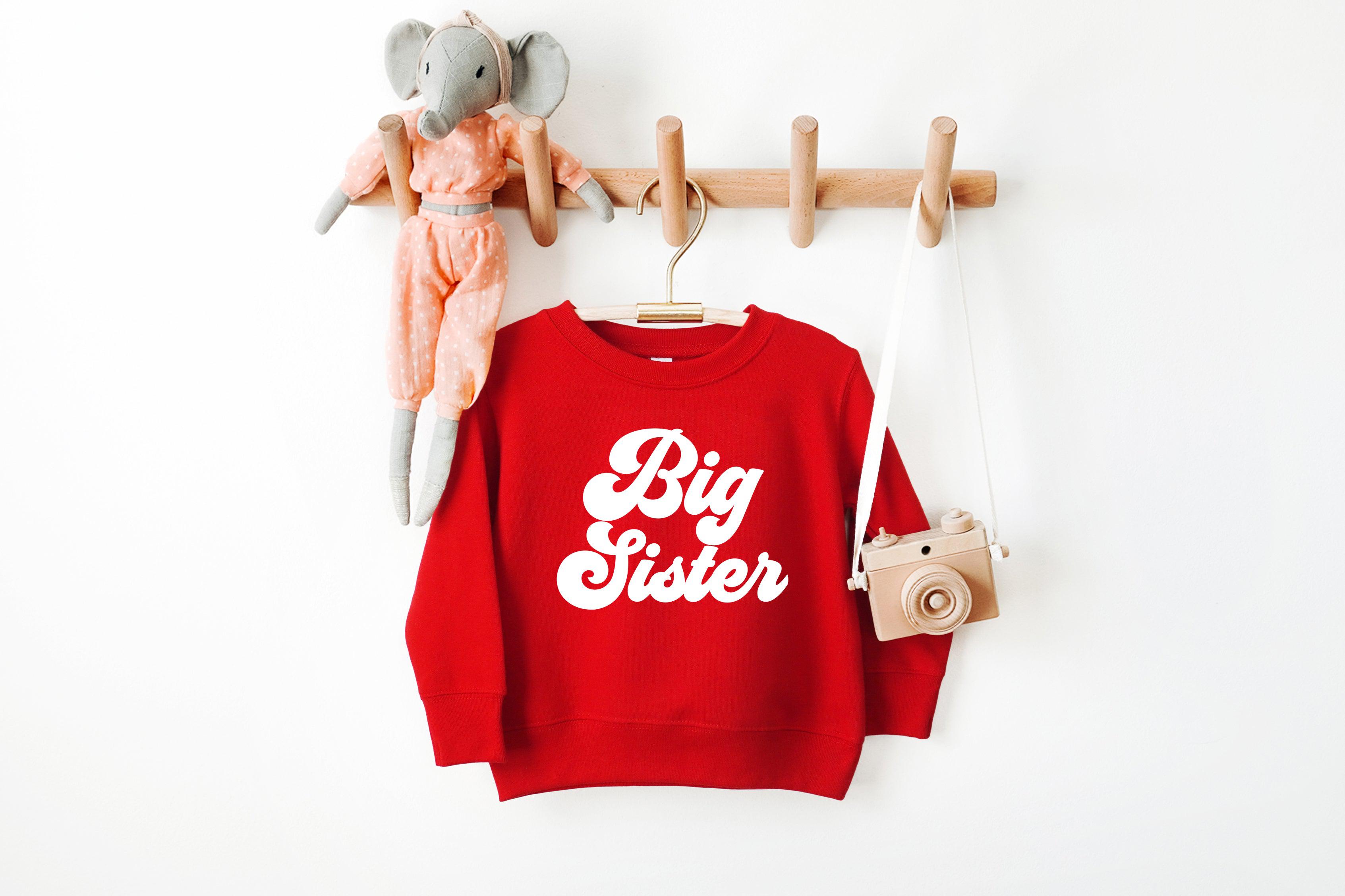 Big sister Toddler Kids Sweatshirt (Groovy)