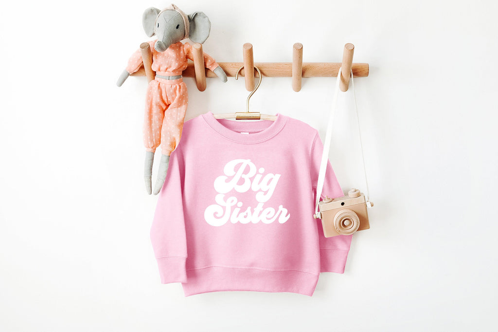 Big sister Toddler Kids Sweatshirt (Groovy)