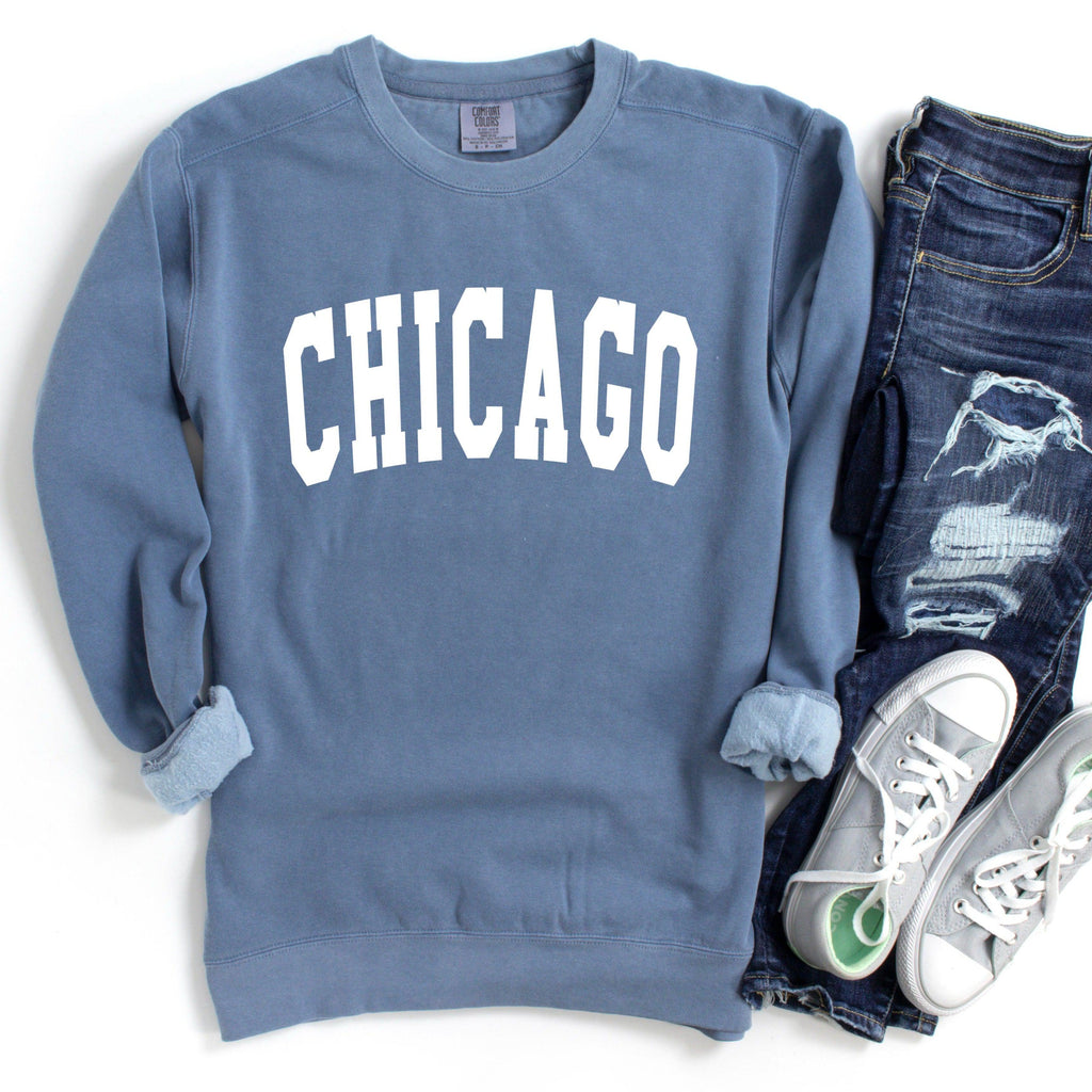 Chicago City Garment Dyed Comfort Colors Sweatshirt
