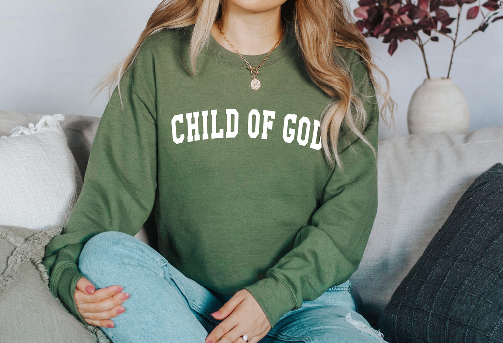 Child Of God Christian Sweatshirt (Block)