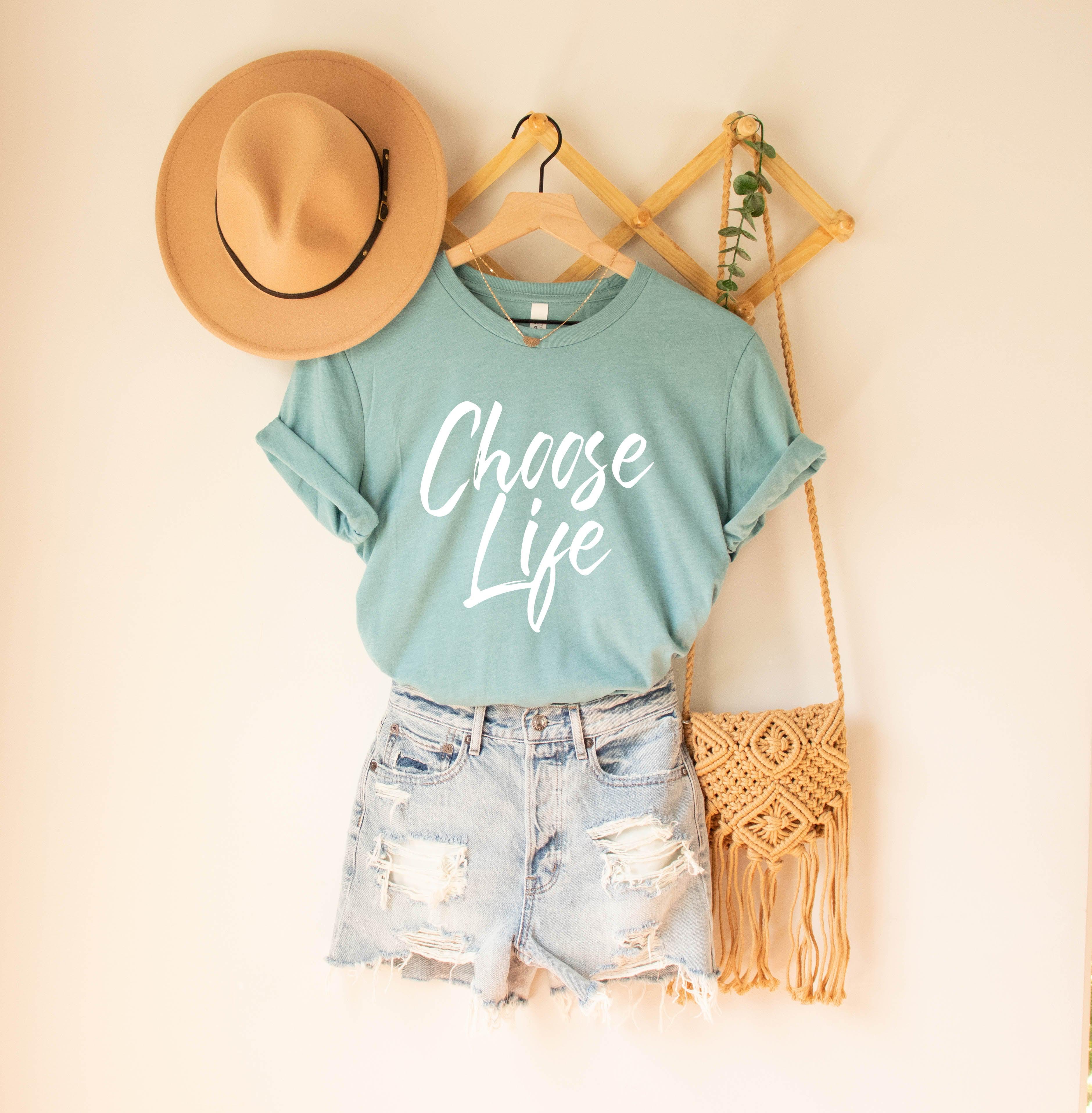 Choose Life Christian T-shirt (Handwritten)